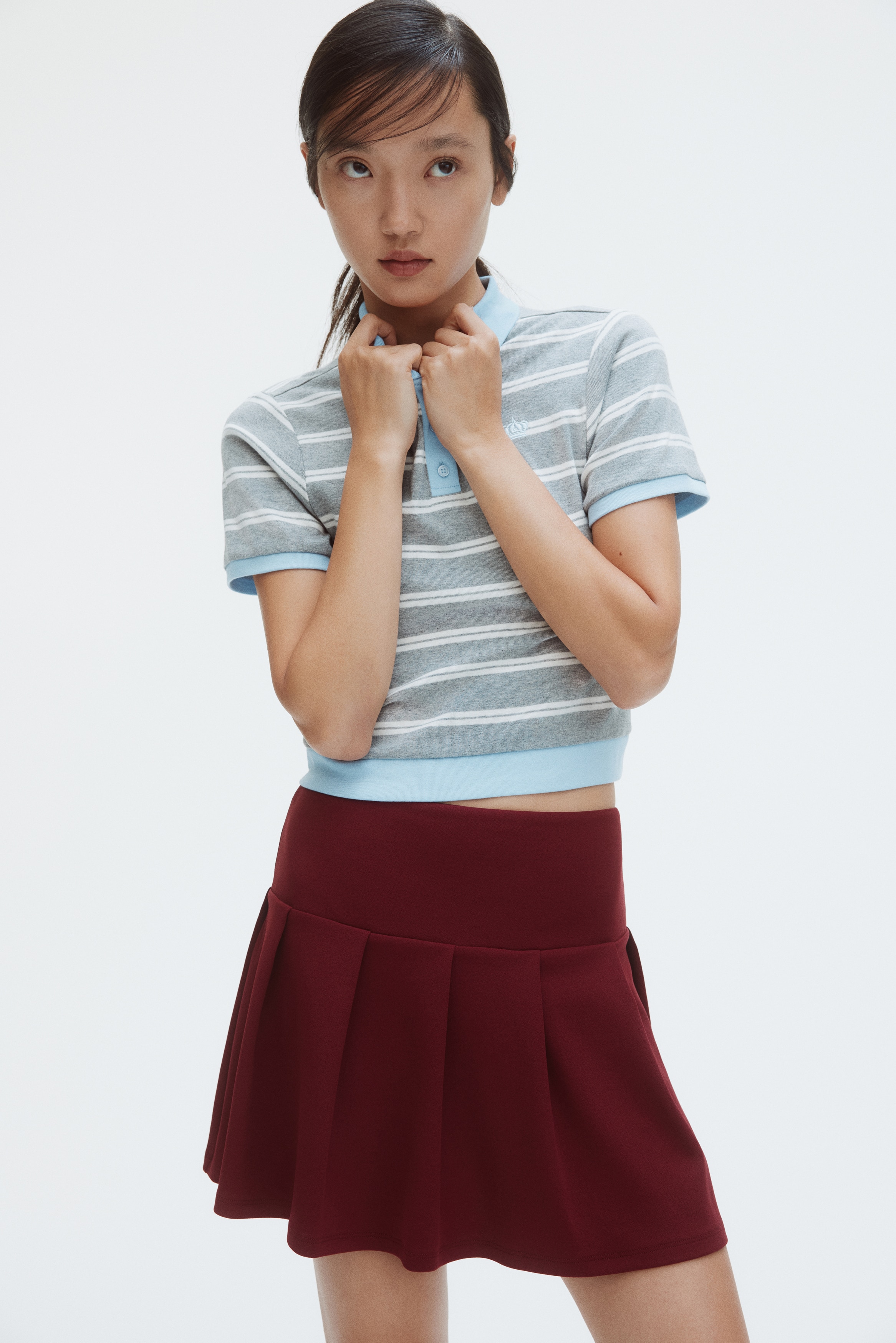 Pleated skort