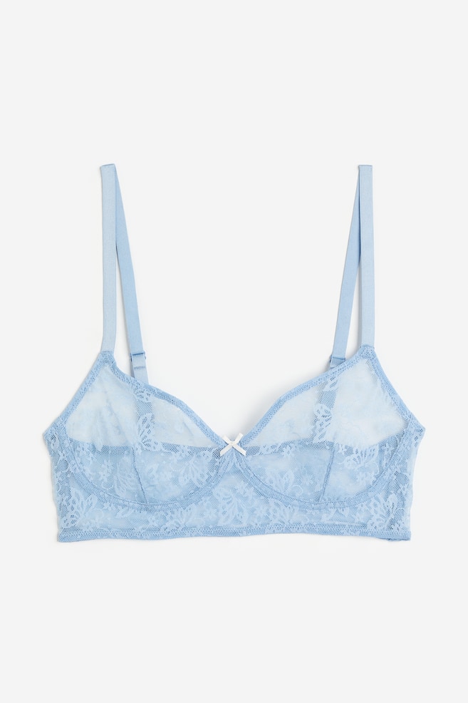 Soft mesh bra - Light blue/Green/Floral/Brown/Leopard-print - 2