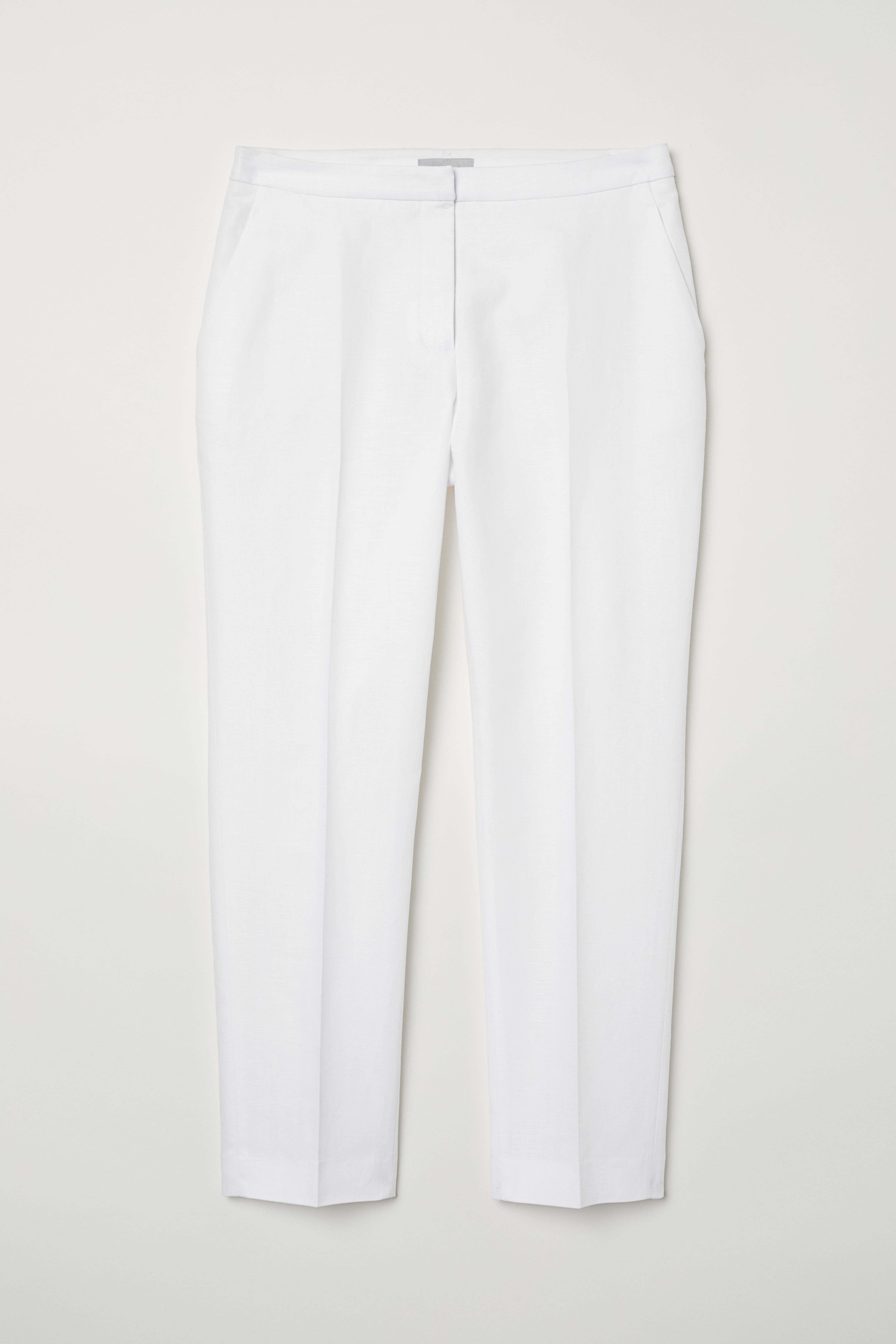 Linen blend Suit Pants White Ladies H M US