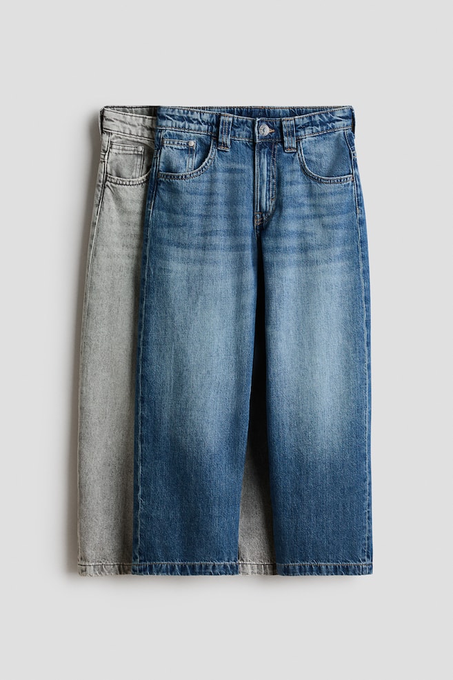 2-pack Baggy Fit Jeans - Light denim grey/Denim blue/Light denim blue/Denim blue/Dark denim blue/Denim black - 1