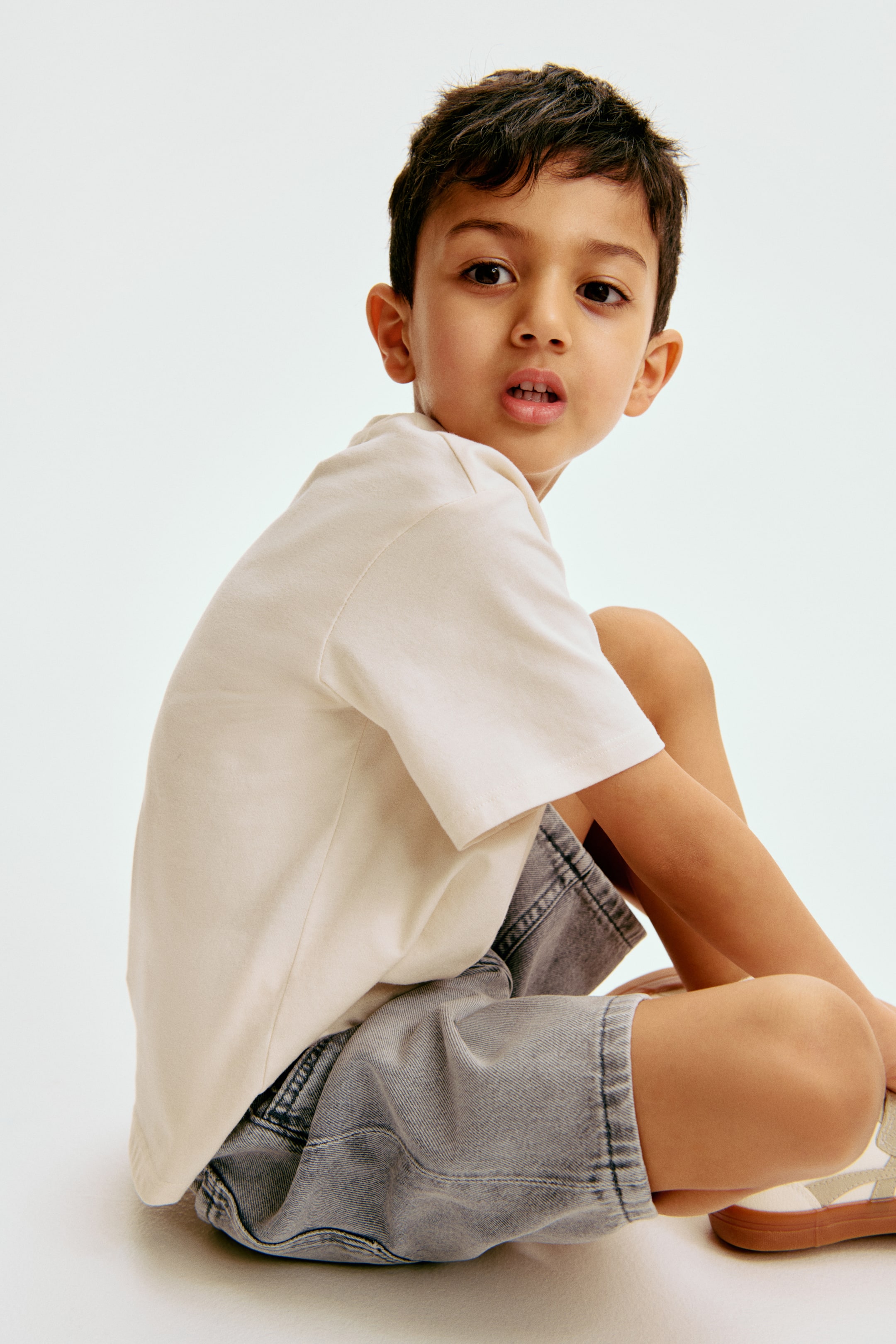 Детские шорты H&M Loose-Fit Denim Shorts — фото 3