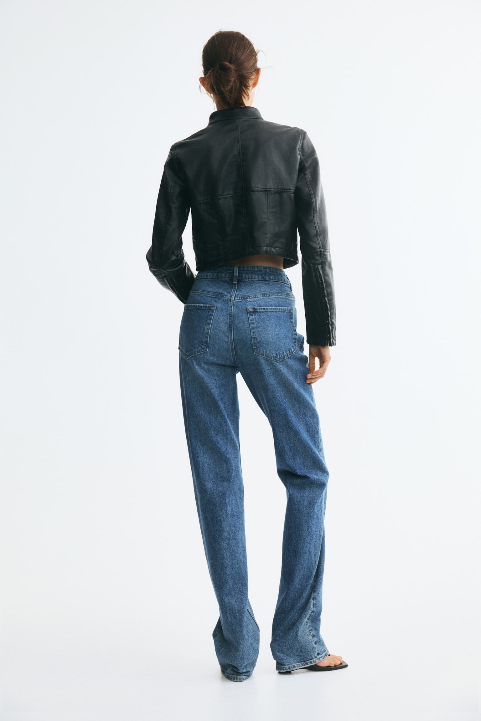 Женская куртка H&M Coated stand-collar, цвет: Чёрный — фото 5