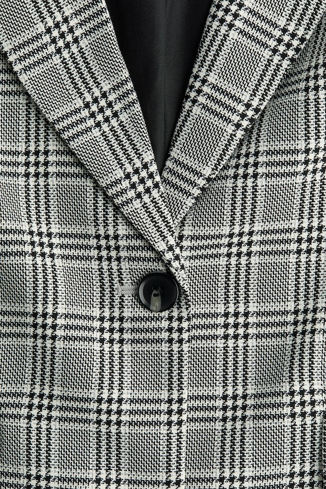 Single-breasted blazer-White/Black checked - 2