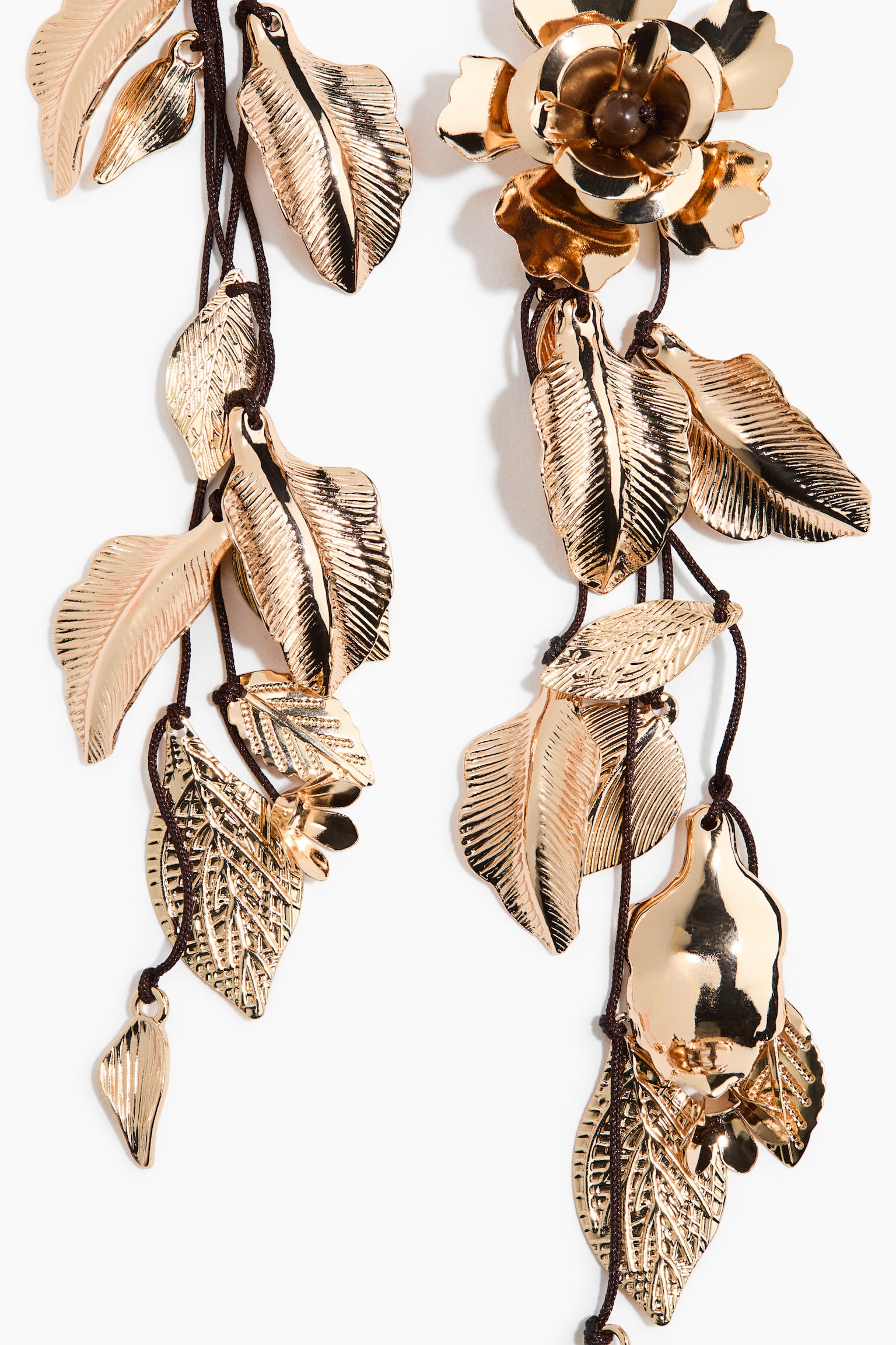 Boucles d'oreilles fleurs - Doré - 4