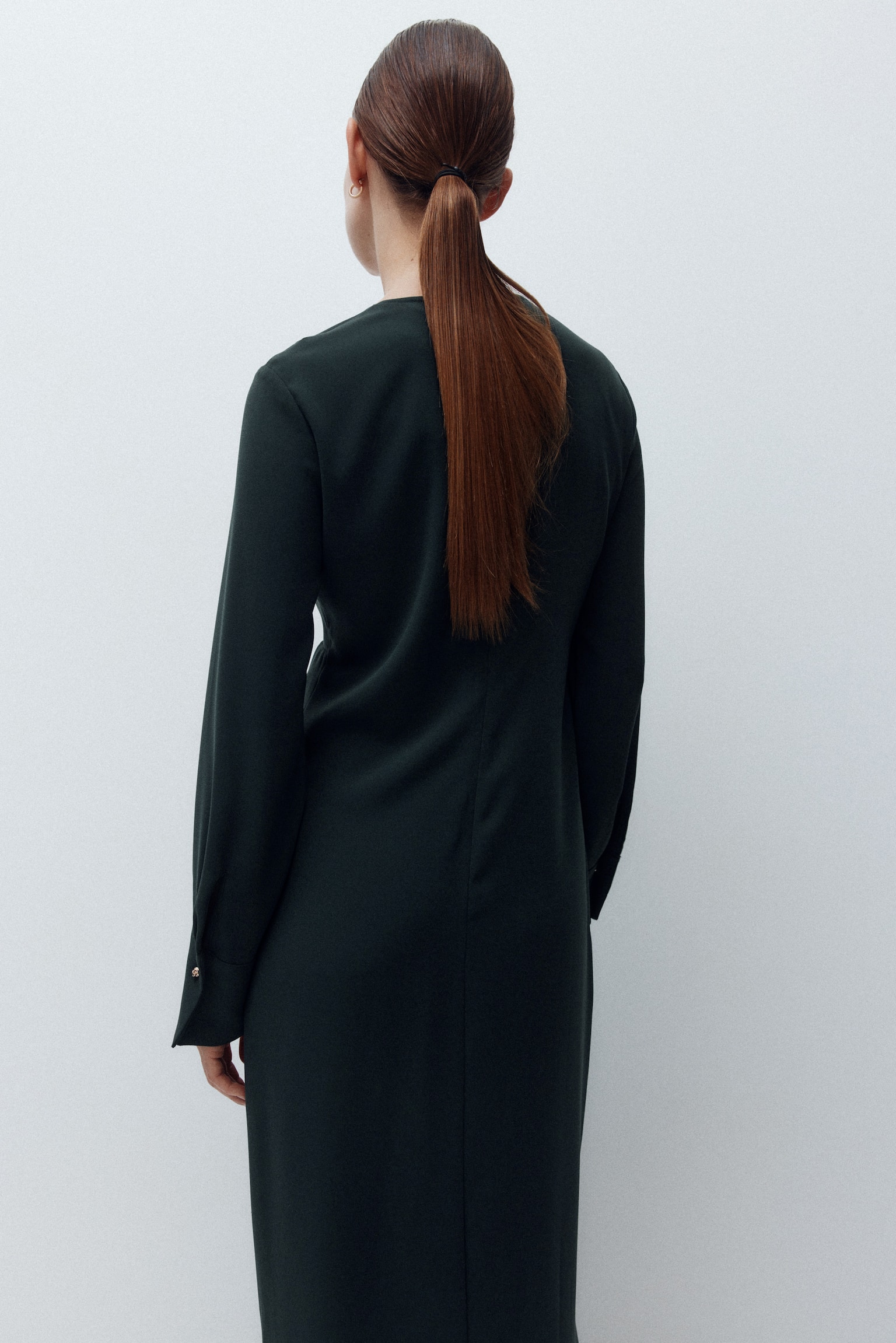 MAMA Draped dress - Dark green/Red - 6