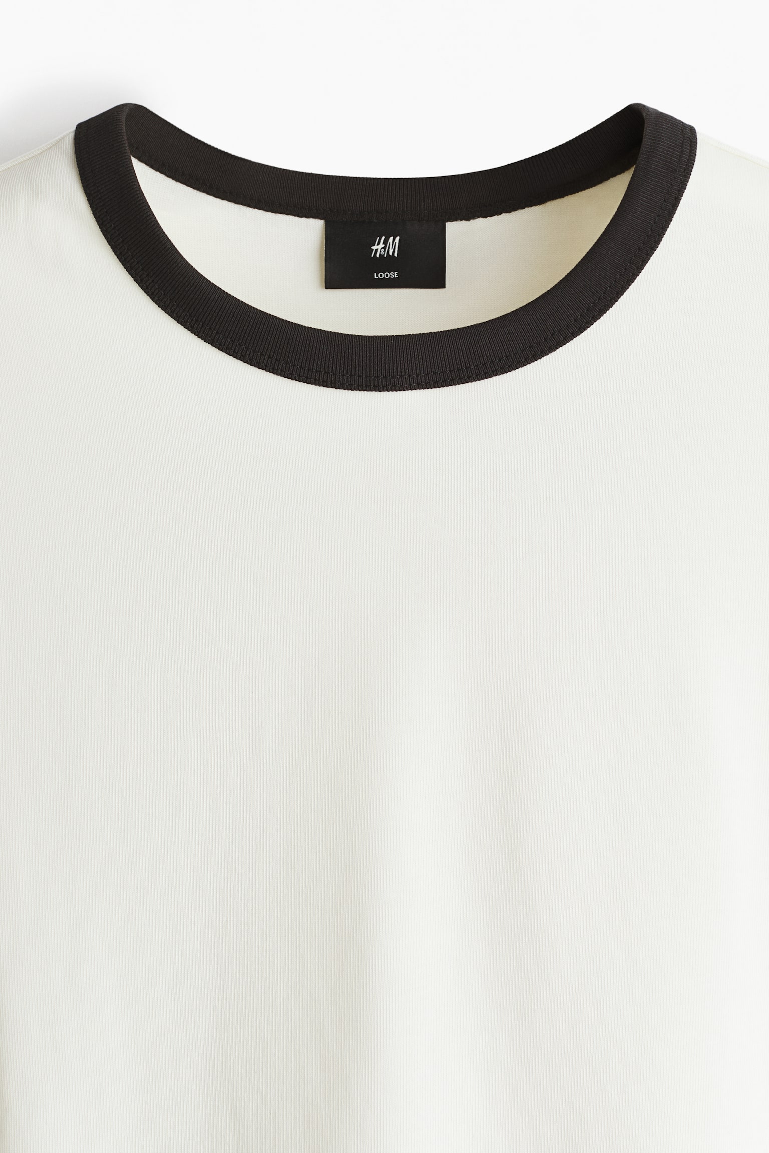 Loose Fit Boxy-style t-shirt - White/Light yellow - 4