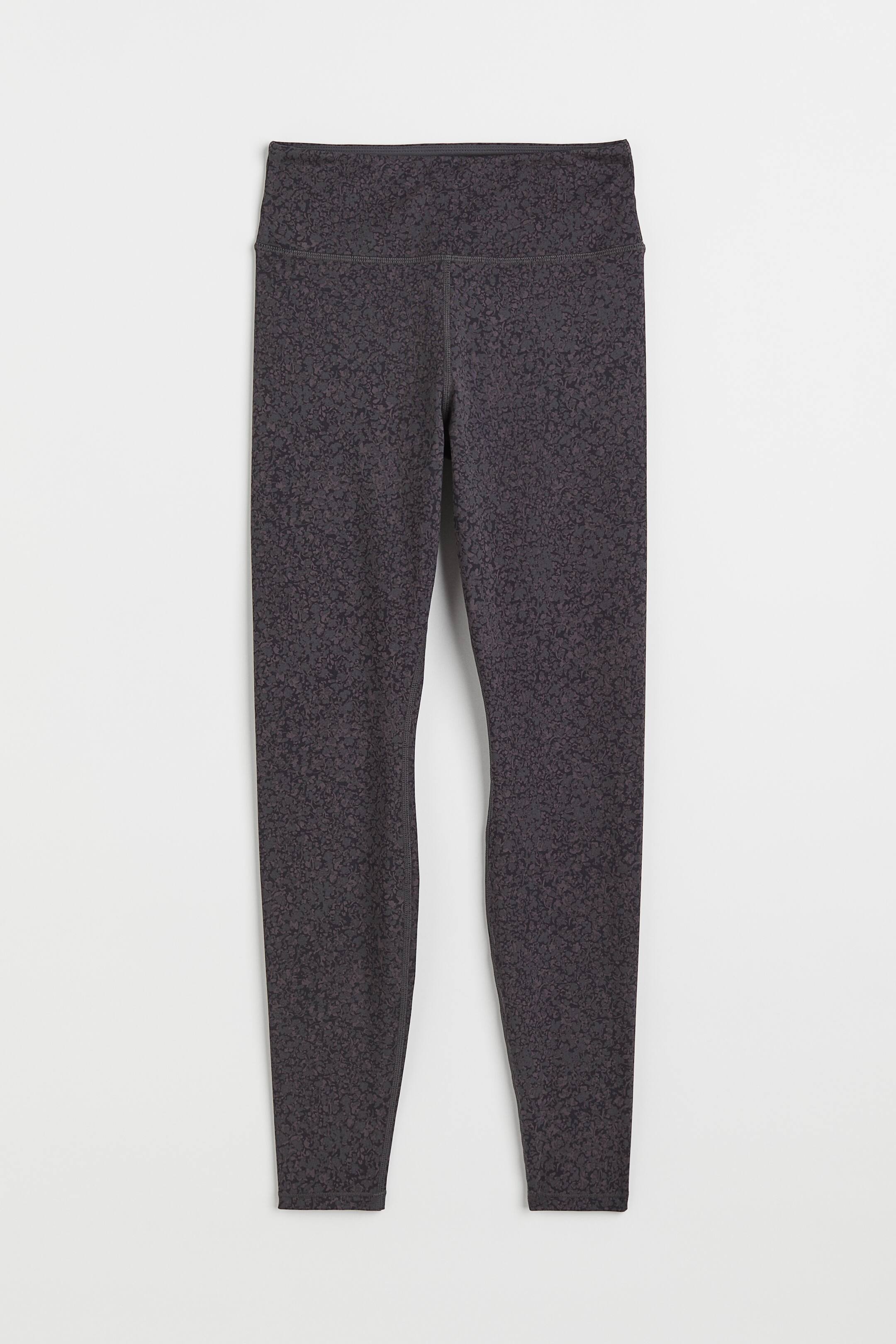 View larger image: High Waist Sports leggings - Dark grey/Patterned - Ladies | H&M 1