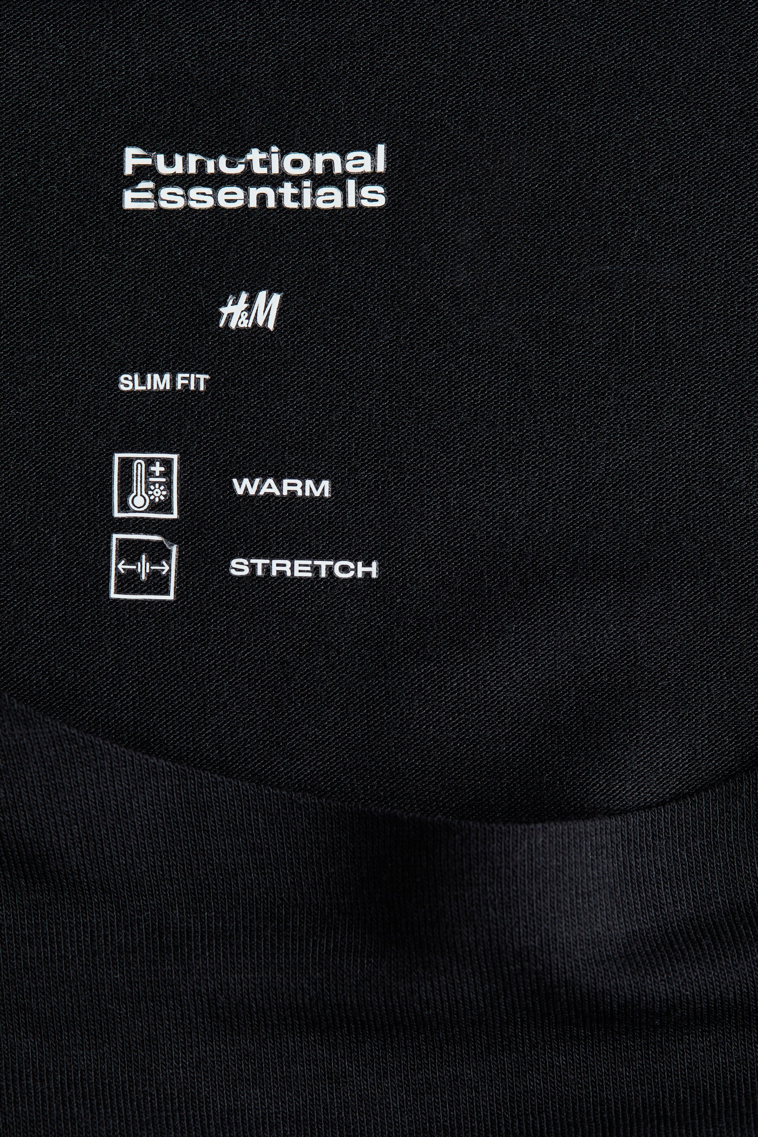 Женская футболка H&M Warming Slim-Fit, цвет: Чёрный — фото 7