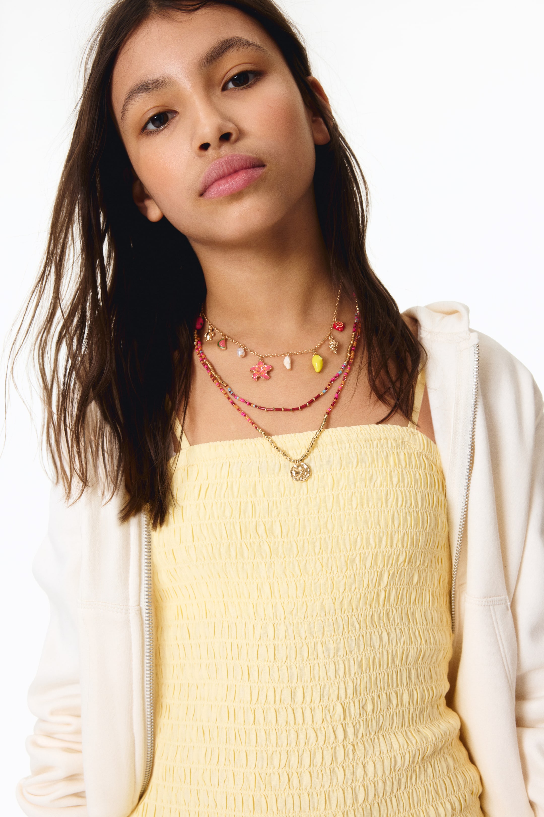 Robe en nid d'abeille à bretelles fines