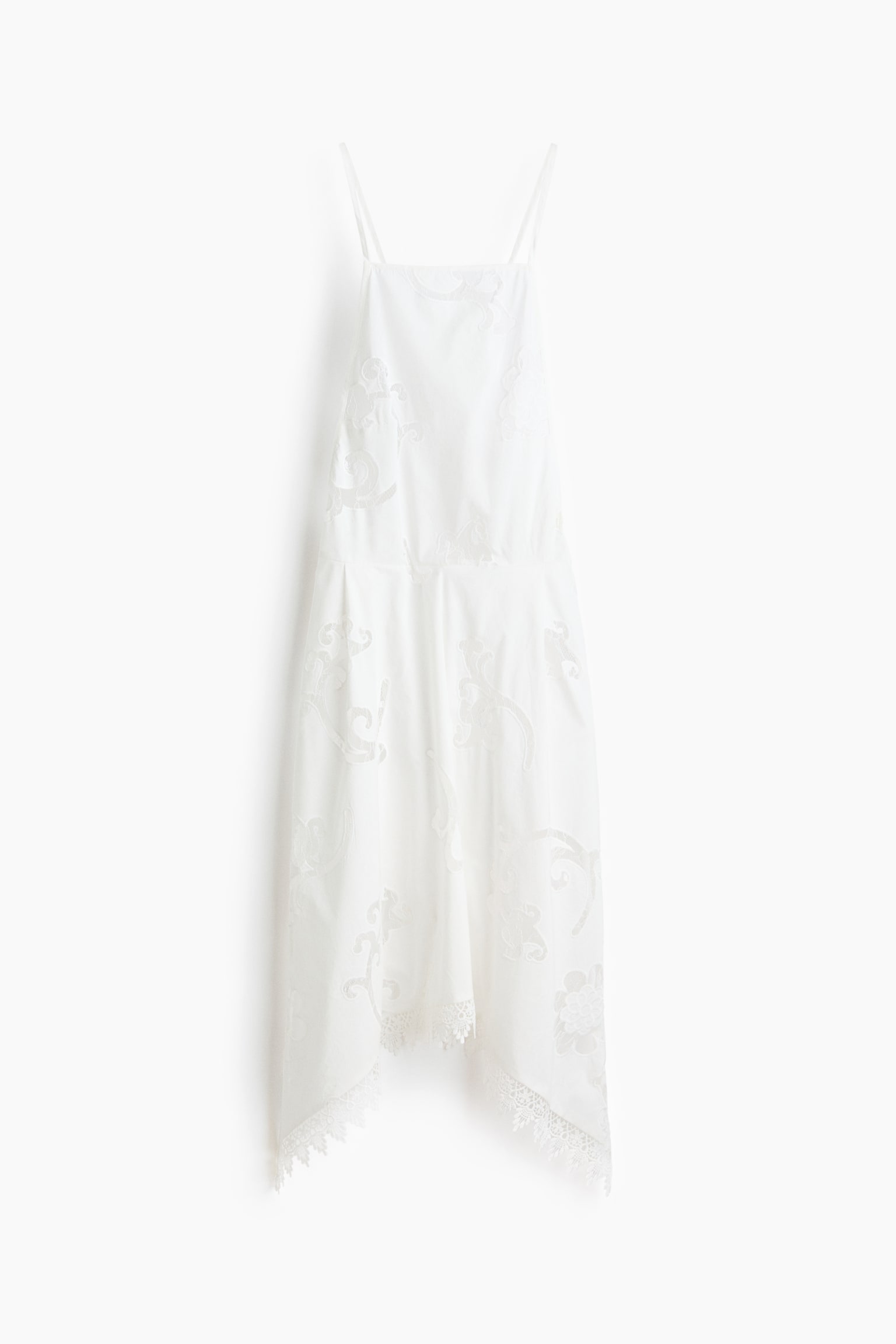 Broderie anglaise cotton dress - White - 1