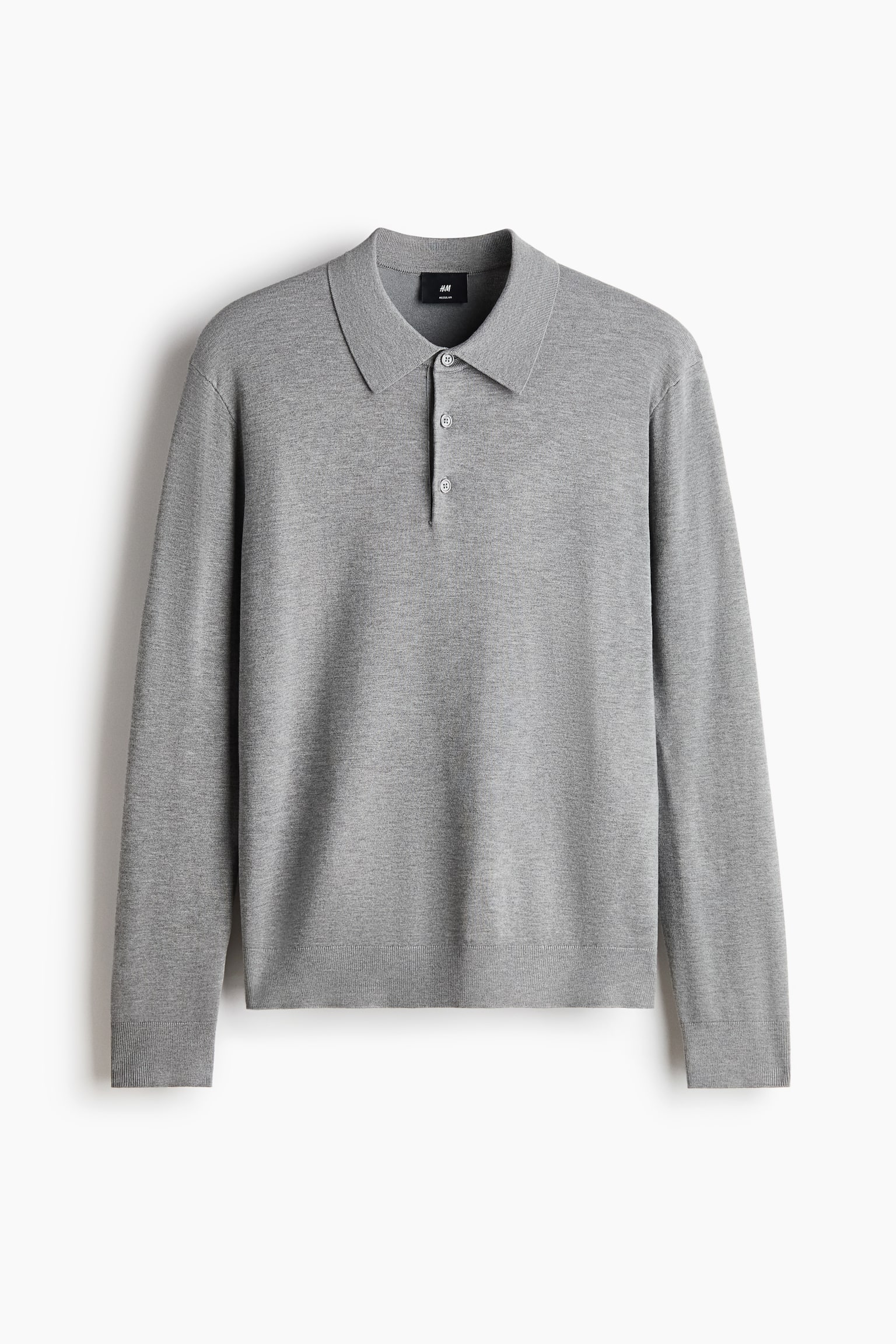 Regular Fit Fine-knit polo shirt - Grey marl/Beige/Dark blue/Navy blue/Black/Brown/Dark beige