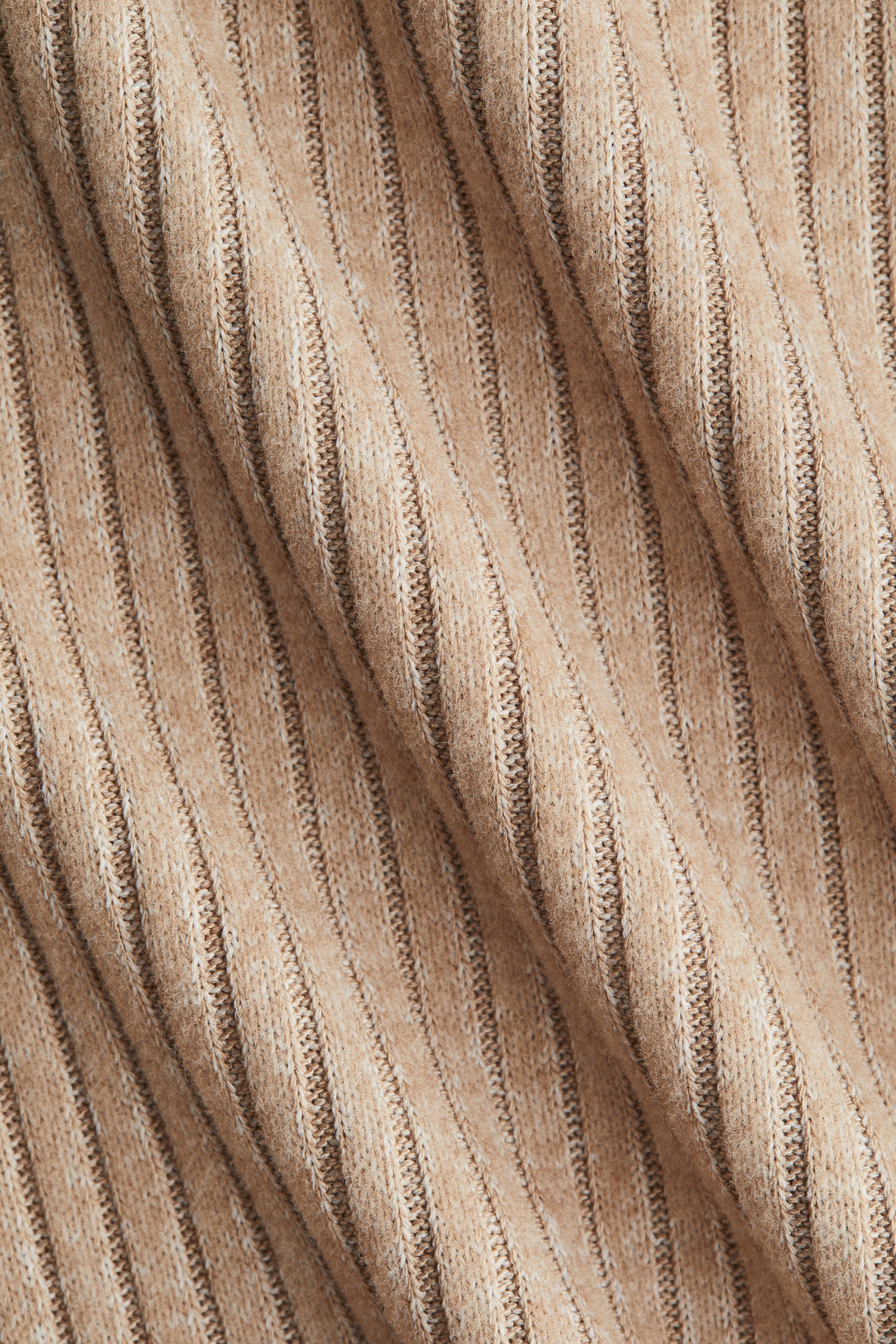 Wide rib-knit trousers