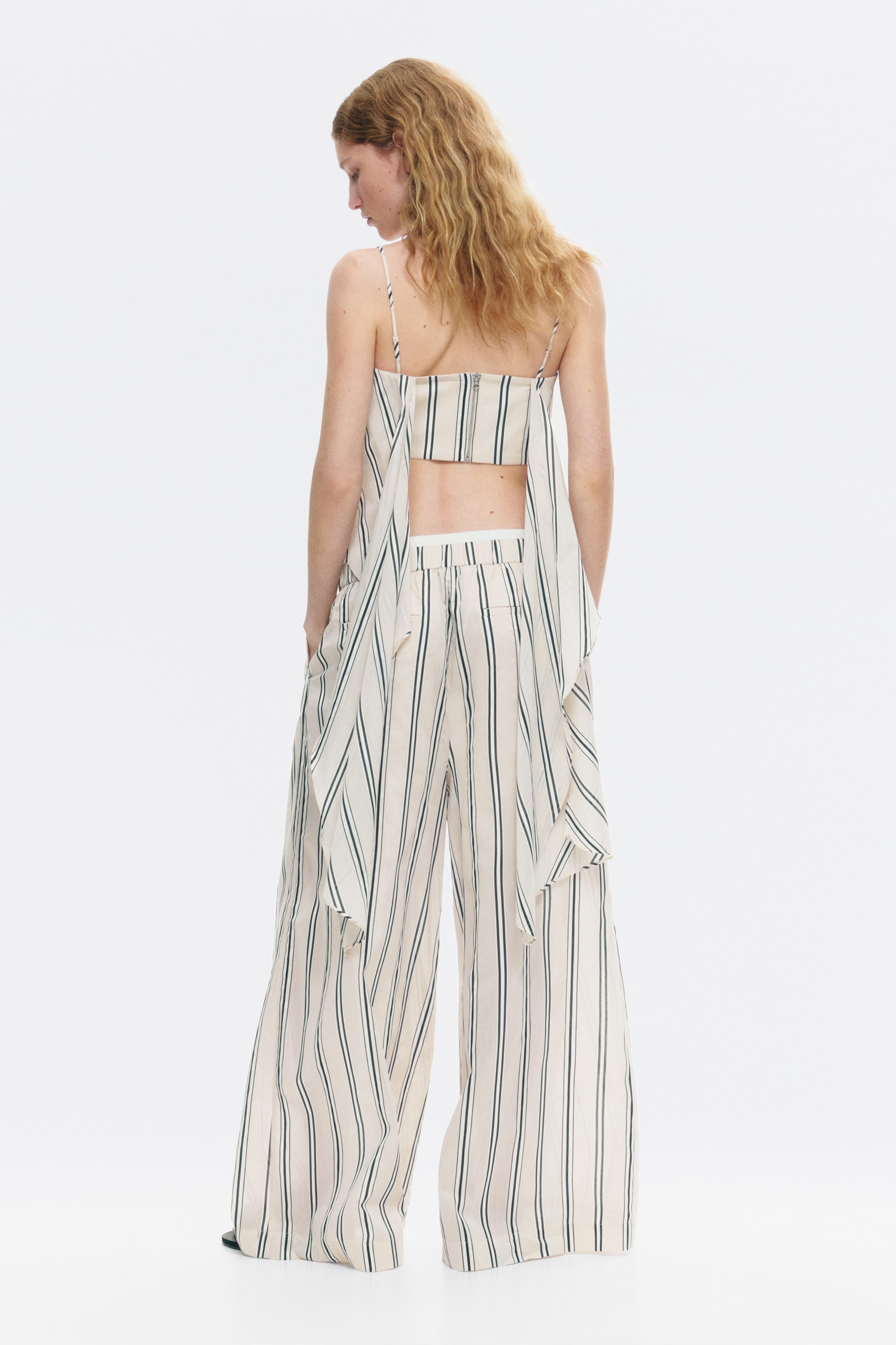 Double-Waistband Pull-On Pants
