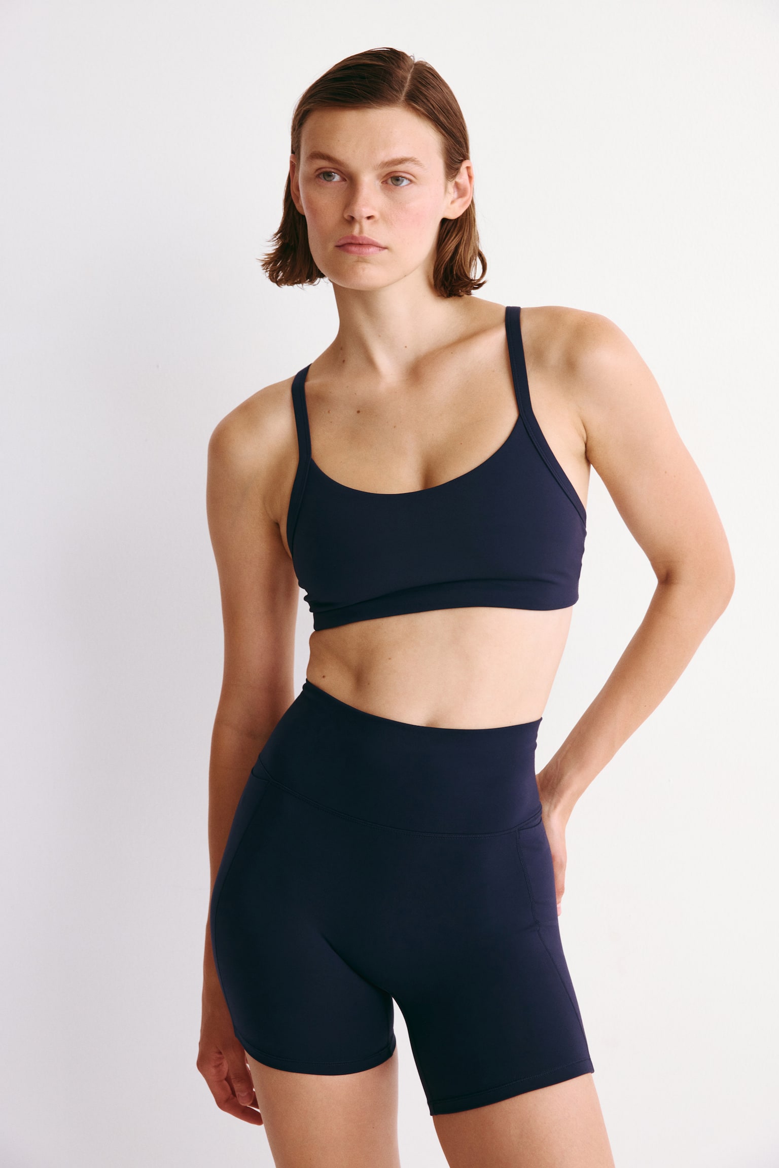 Medium Support Sports bra with SoftMove™ - Navy blue/Candy pink/White/Chocolate plum/Black/Sage green/Warm brown - 1