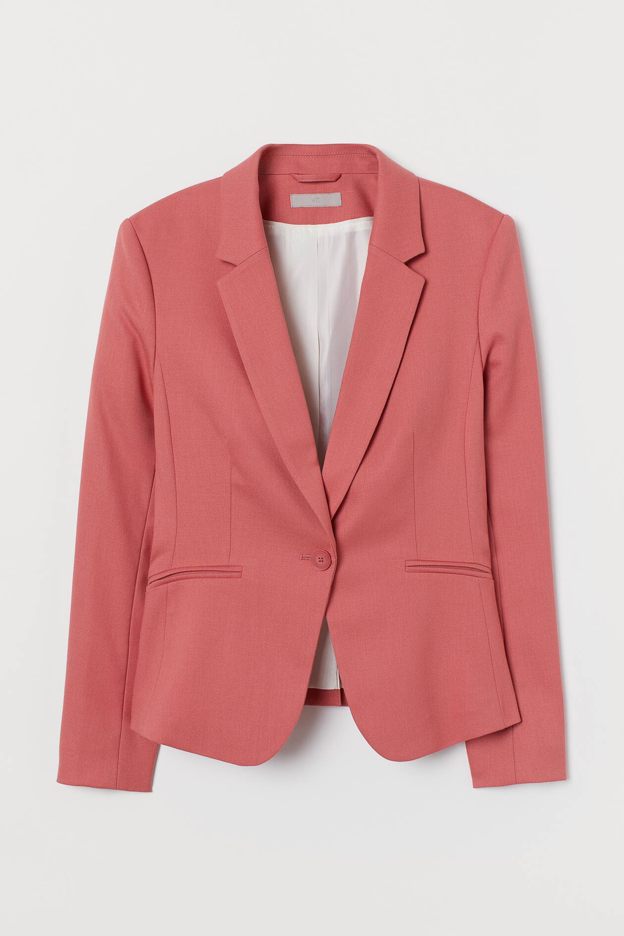 Fitted Blazer - Long sleeve - Short - Light marsala red - Ladies | H&M US