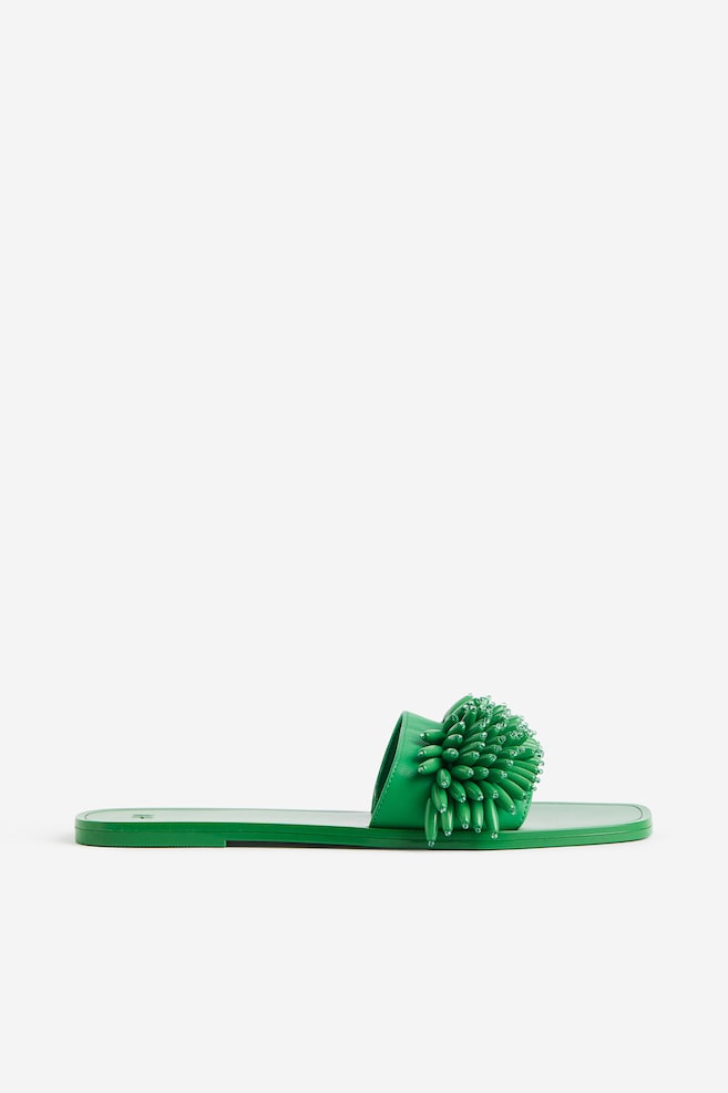 Sandales avec perles fantaisie - Vert - 2