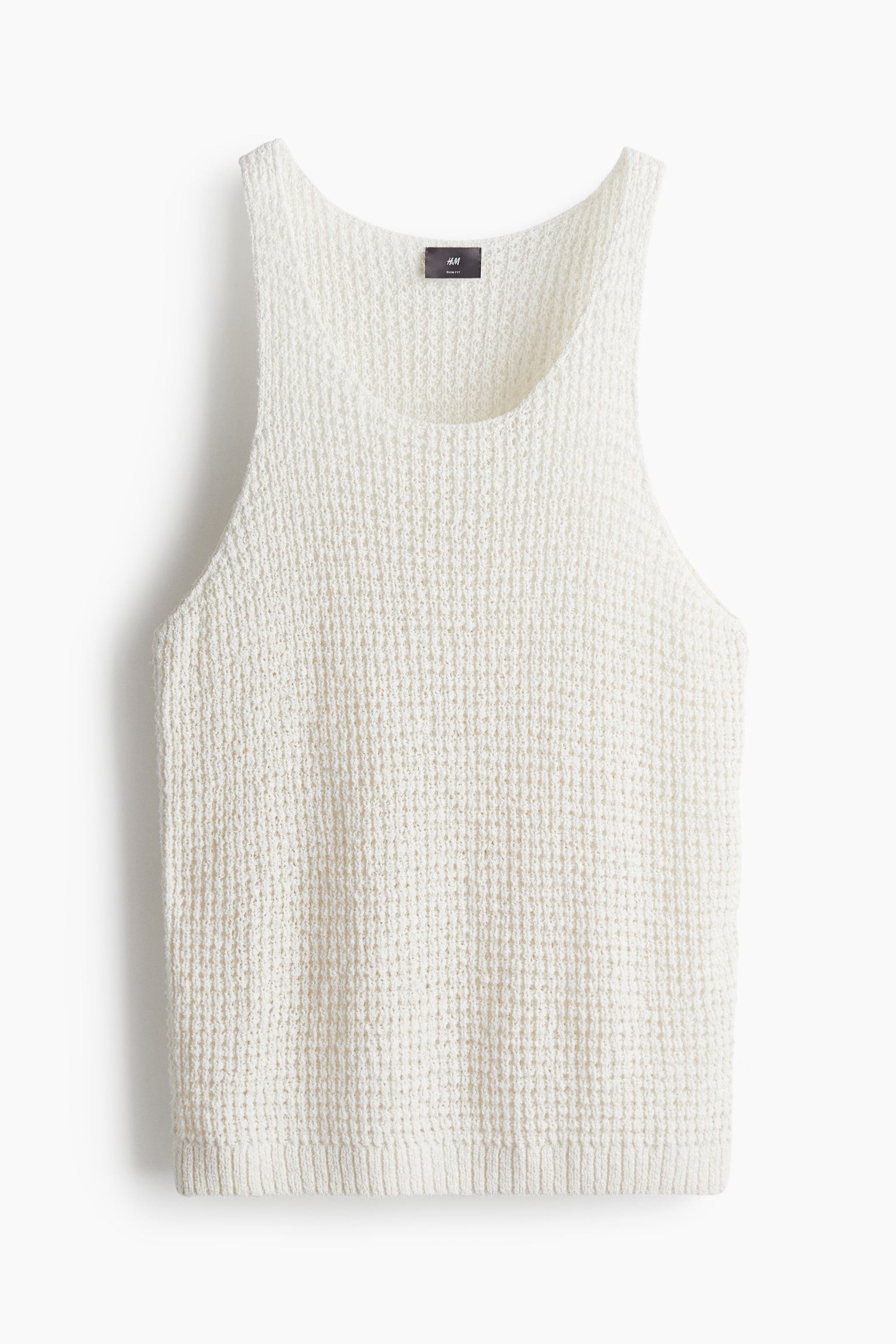 Slim Fit Knitted vest top - Cream/Dark grey - 2