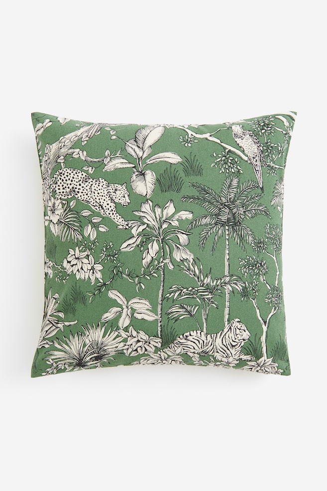 Patterned cushion cover - Green/Patterned/Orange/Patterned/White/Patterned - 1
