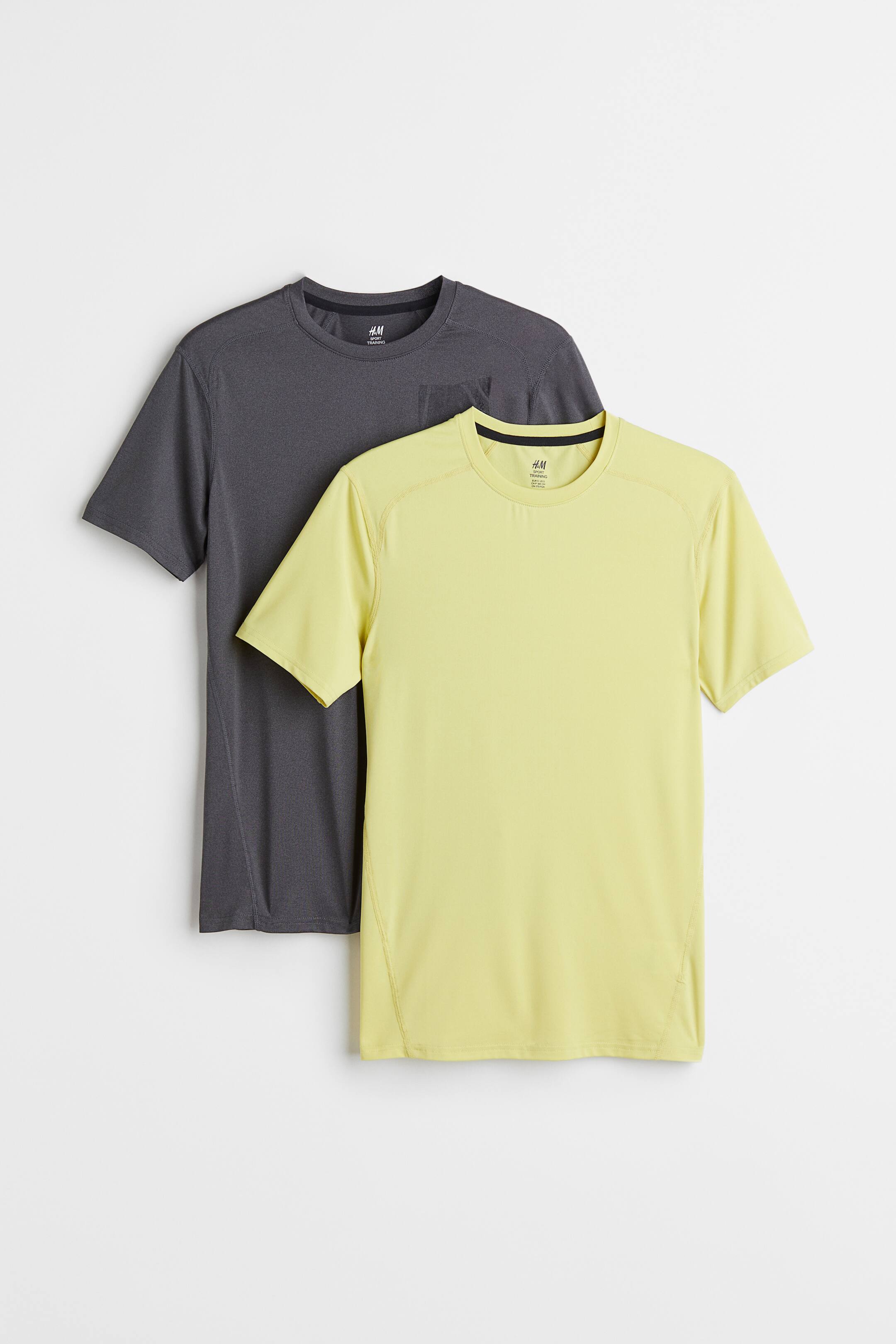 View larger image: 2-pack sports tops - Black/Neon yellow - Men | H&M 1