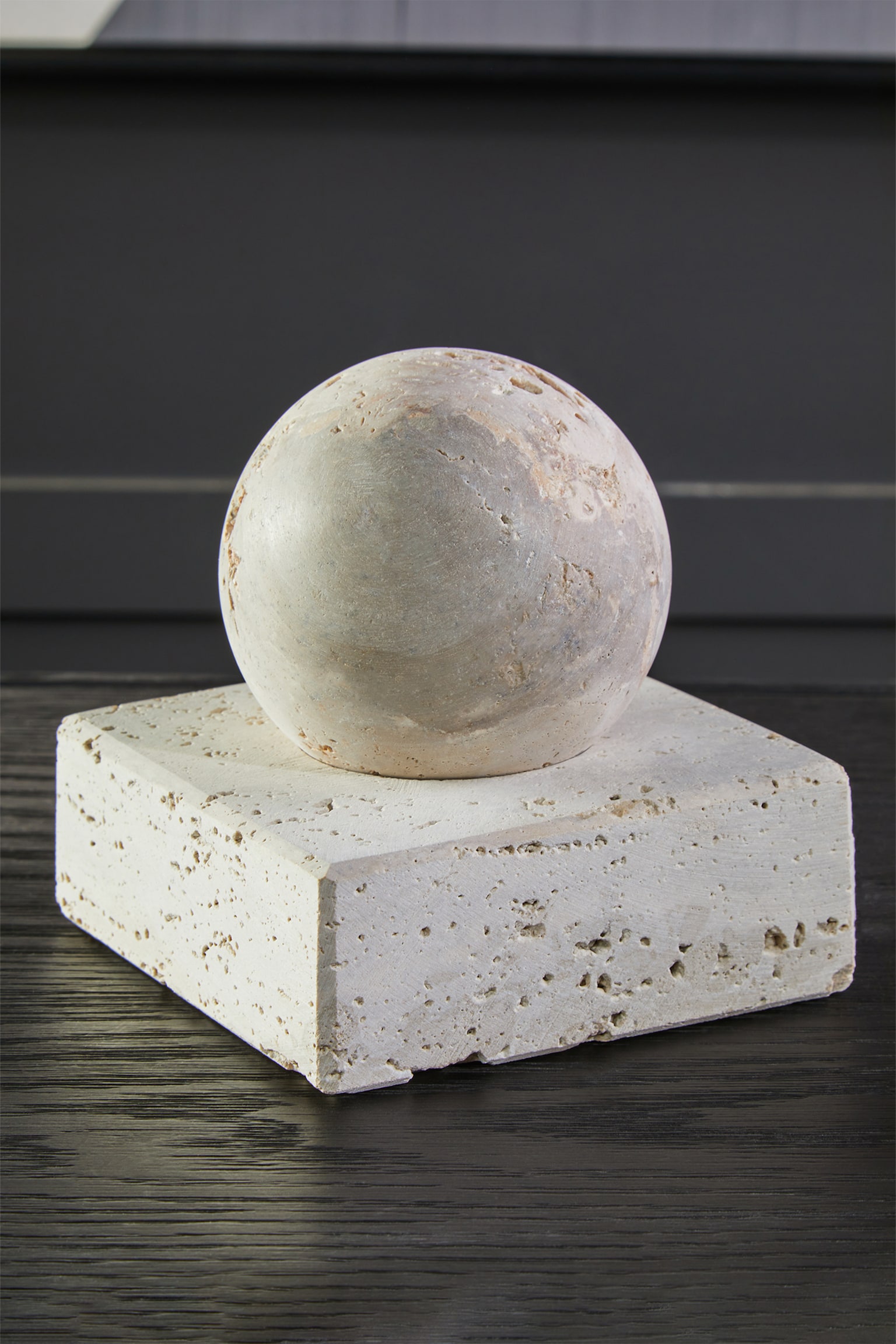 Tibor Travertine Sculpture - Natural - 2