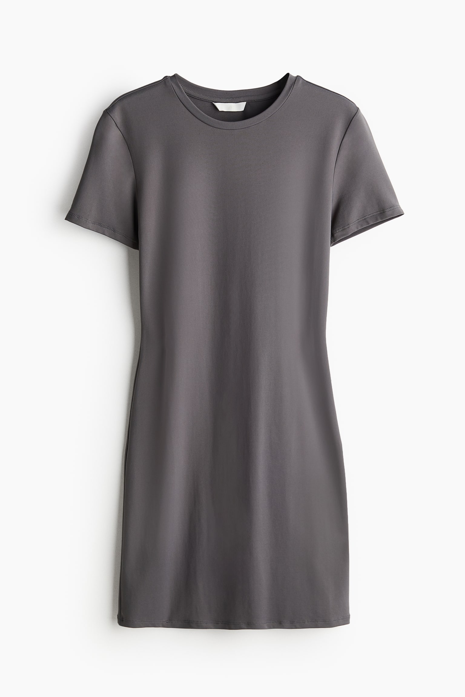 Microfibre T-shirt dress - Dark grey/Black/Dark beige - 2