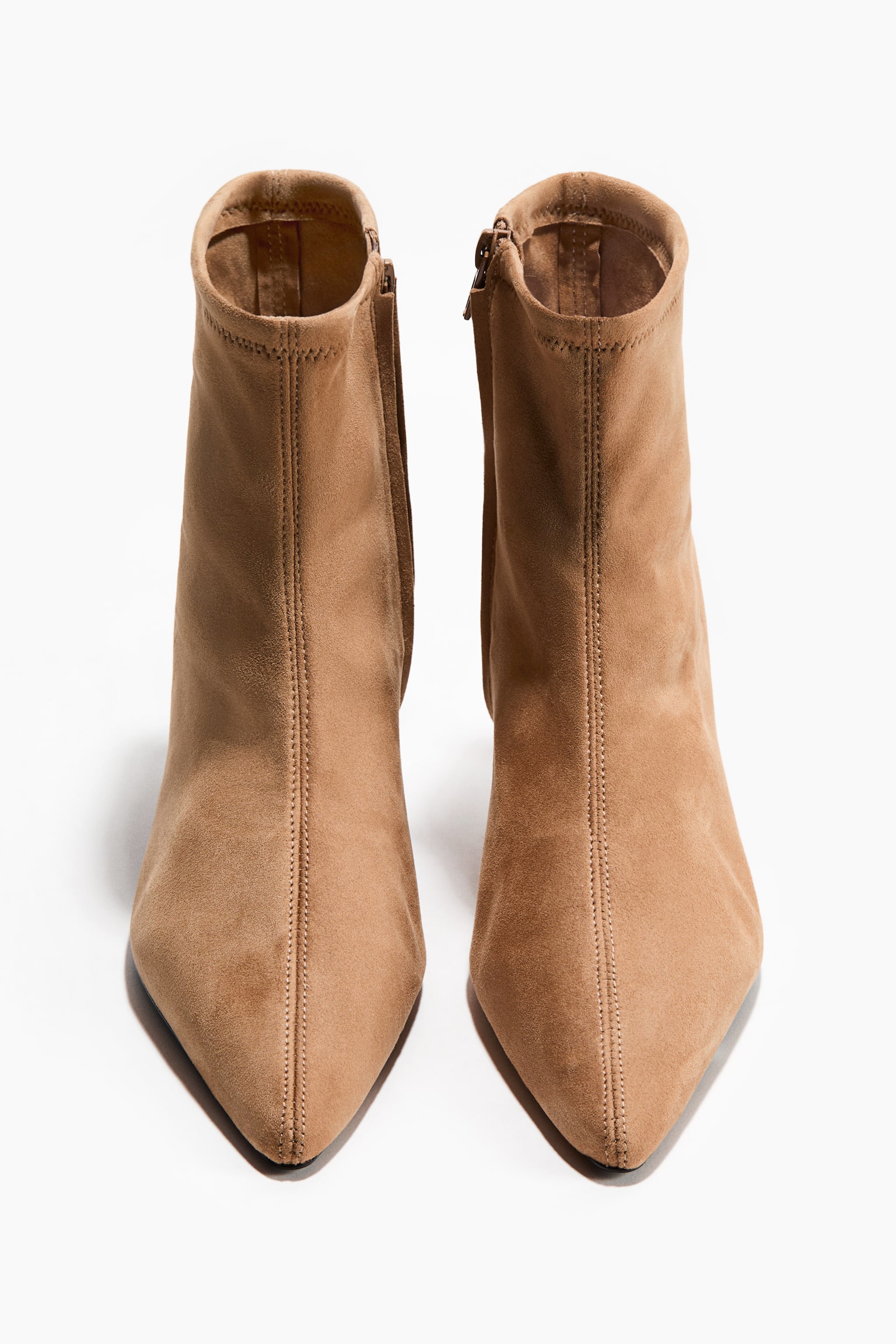 Heeled sock boots - Beige/Light beige/Dark brown/Brown - 6