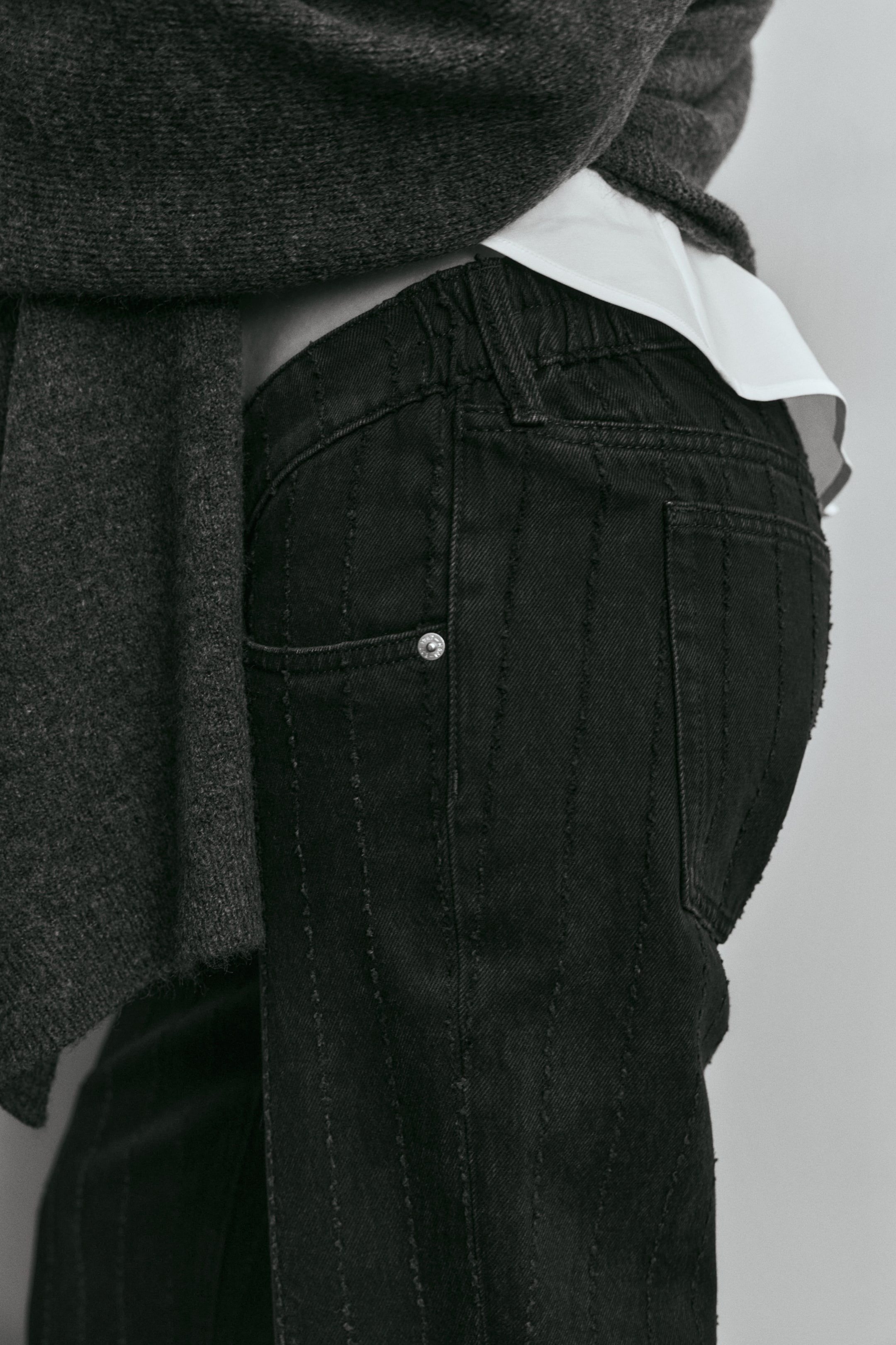 View larger image: MAMA Before & After wide jeans - Dark grey - Ladies | H&M IE 4