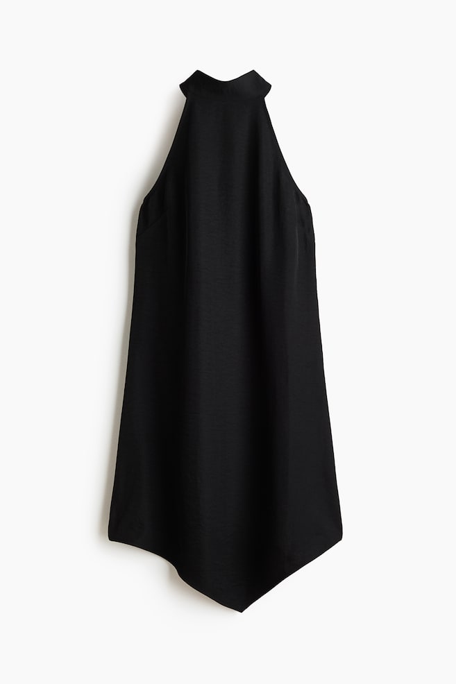 Tie-detail handkerchief dress - Negro/Violeta oscuro/Floral/Crema - 1