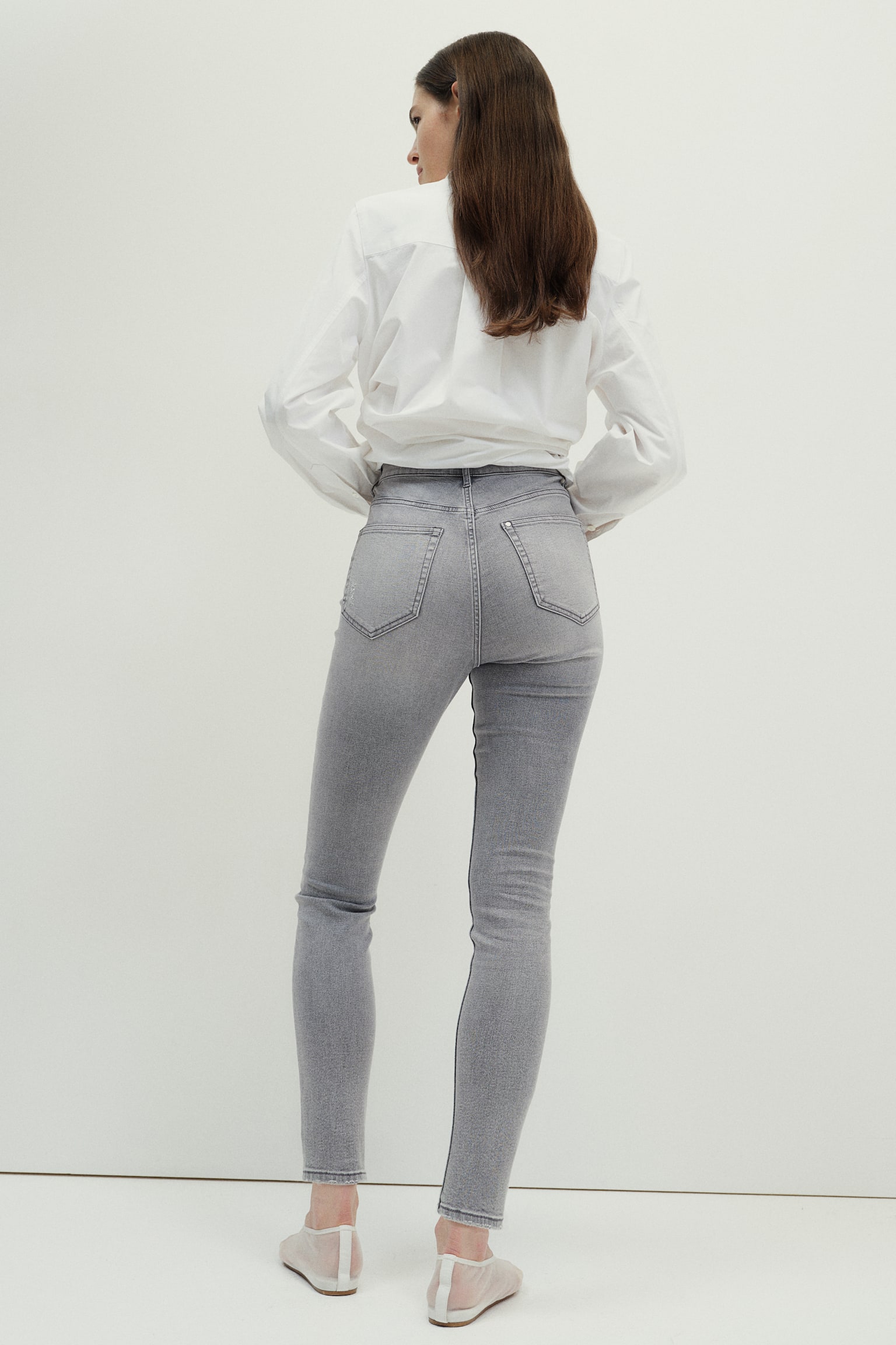 Ultra High Ankle Jeggings - Light grey/White/Black/Black/Black/Light denim blue/Dark denim blue/Denim blue/Light denim blue - 4