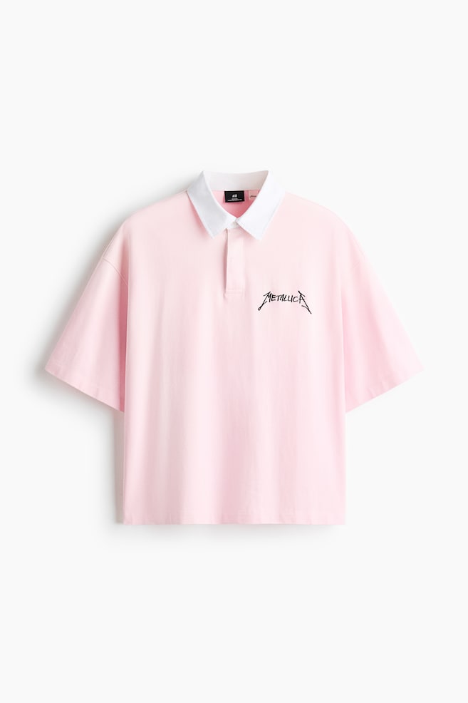 Relaxed-Fit Polo Shirt - Light pink/Metallica/Black/Iron Maiden - 1