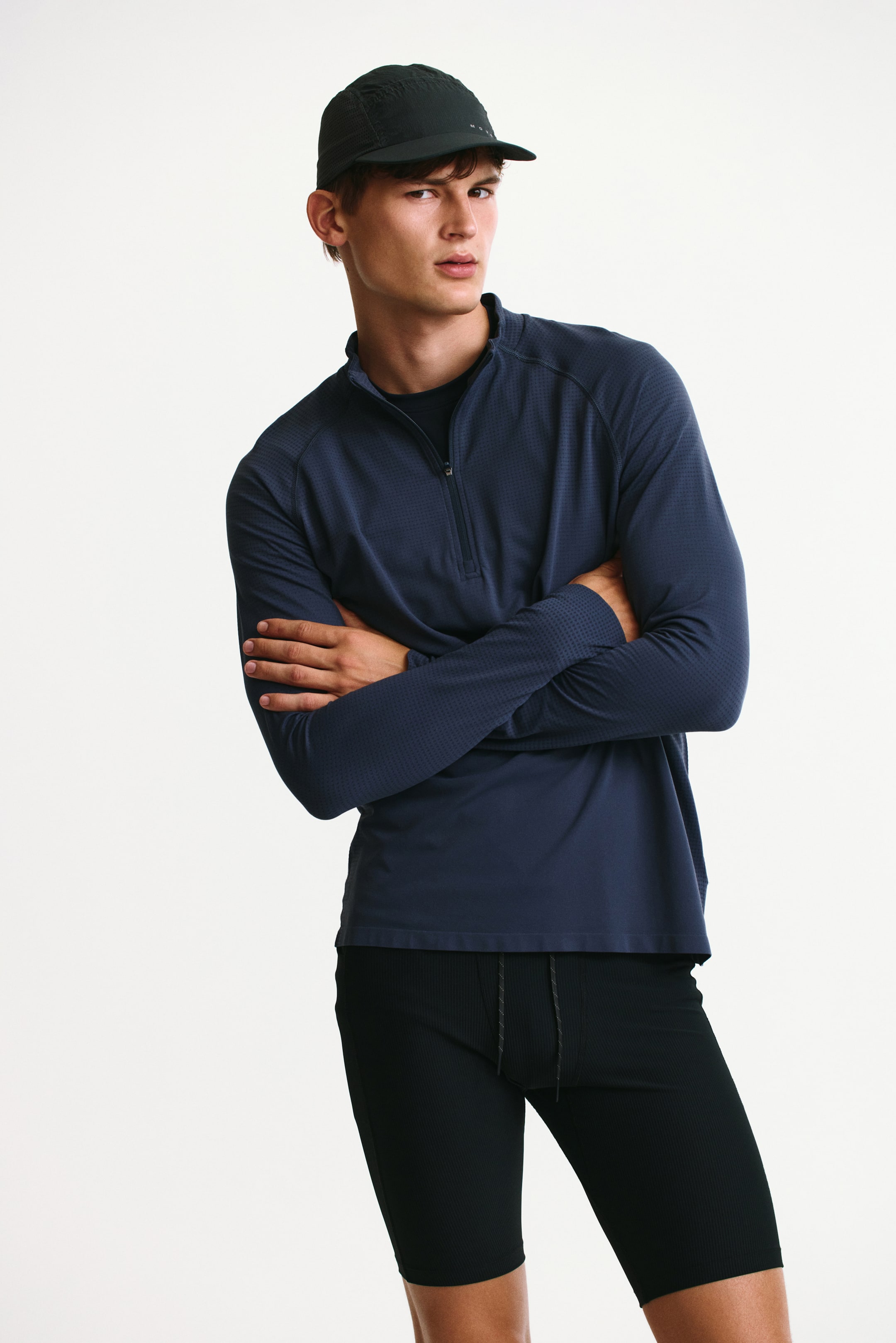 Muscle-Fit Half-Zip Sports Shirt with DryMove™