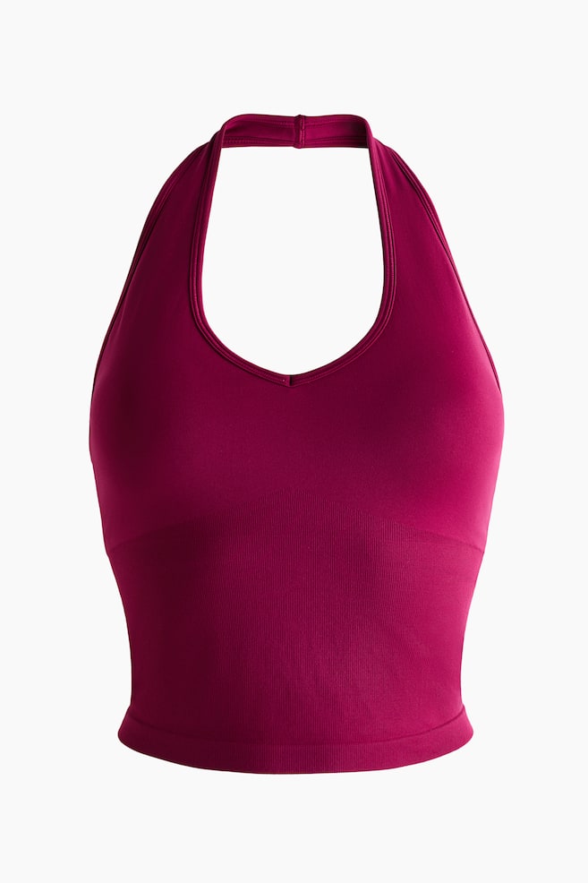 Seamless sporttop en beha met DryMove™ - Donker granaatappel/Zwart - 1