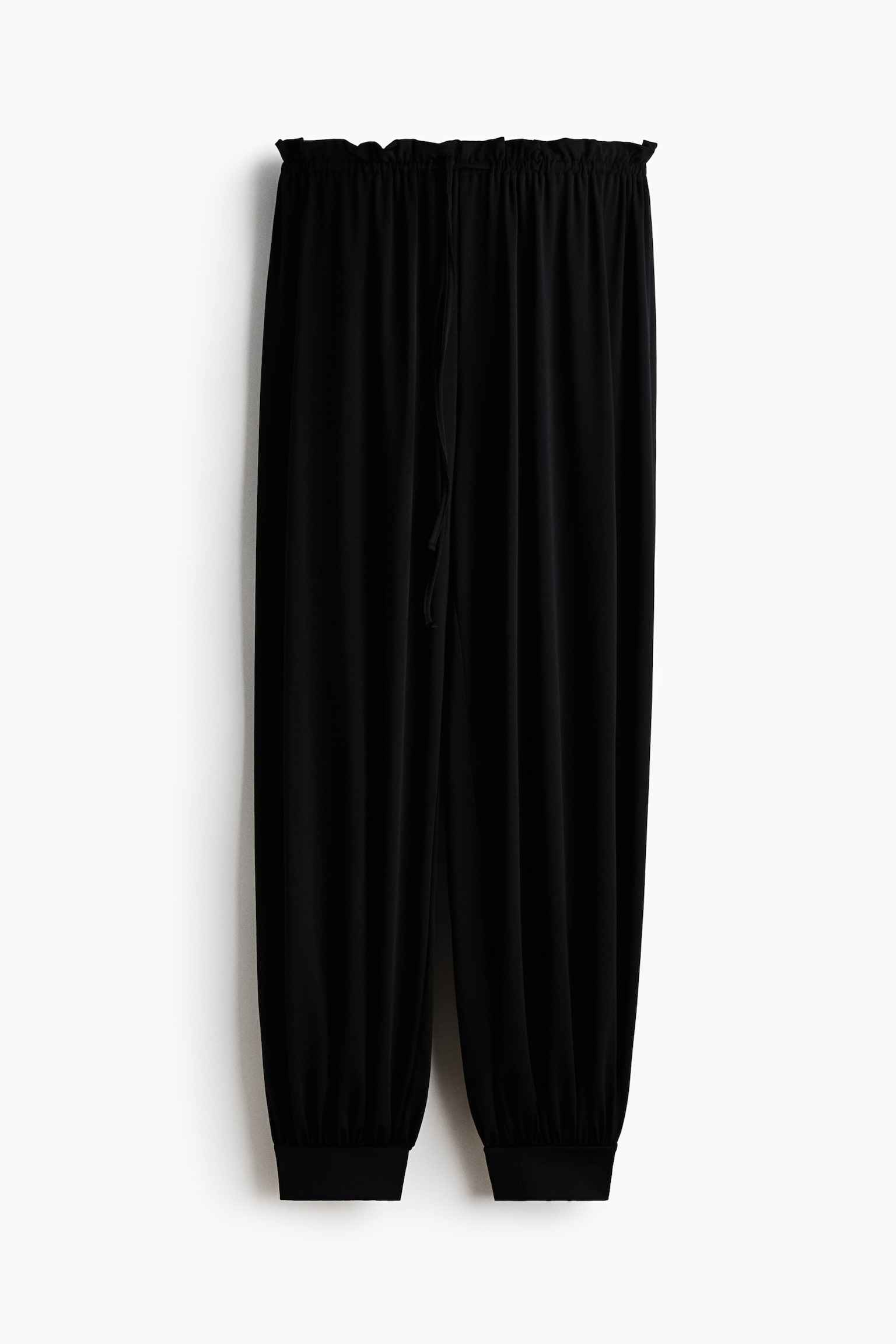 Jersey balloon trousers - שחור/סגול שזיף - 2