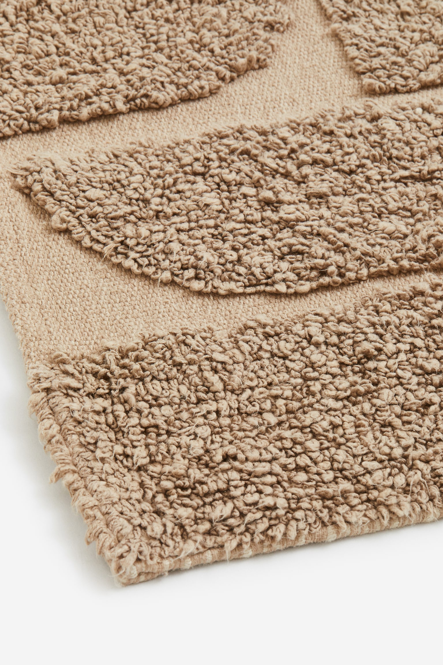 Tufted bath mat - Beige/Patterned - 1