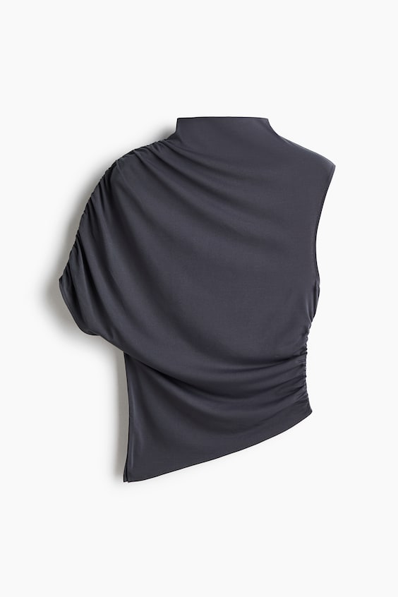 Женские топы H&M One-Sleeve Mock Turtleneck Top
