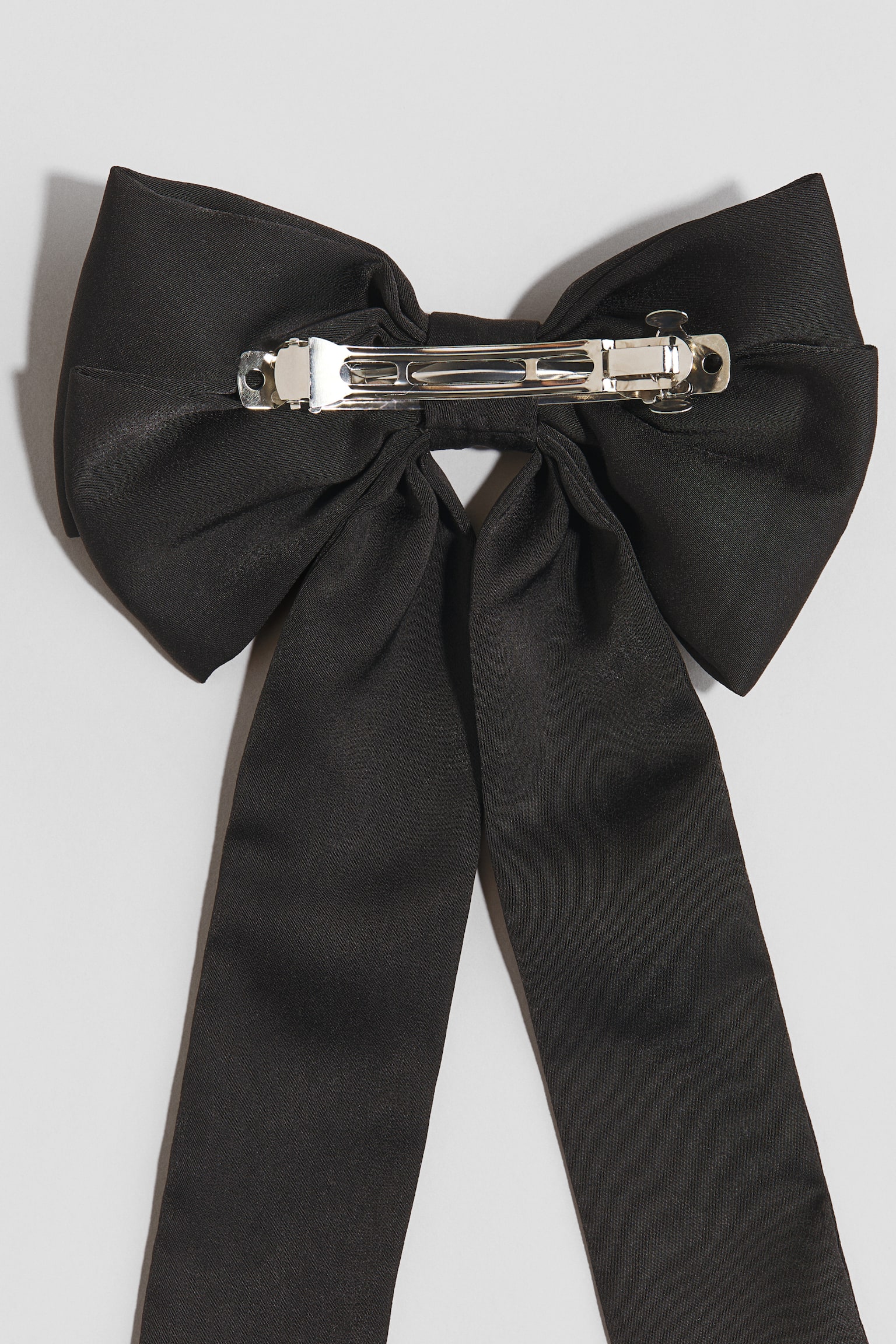 Bow-detail hair clip - Black - 2