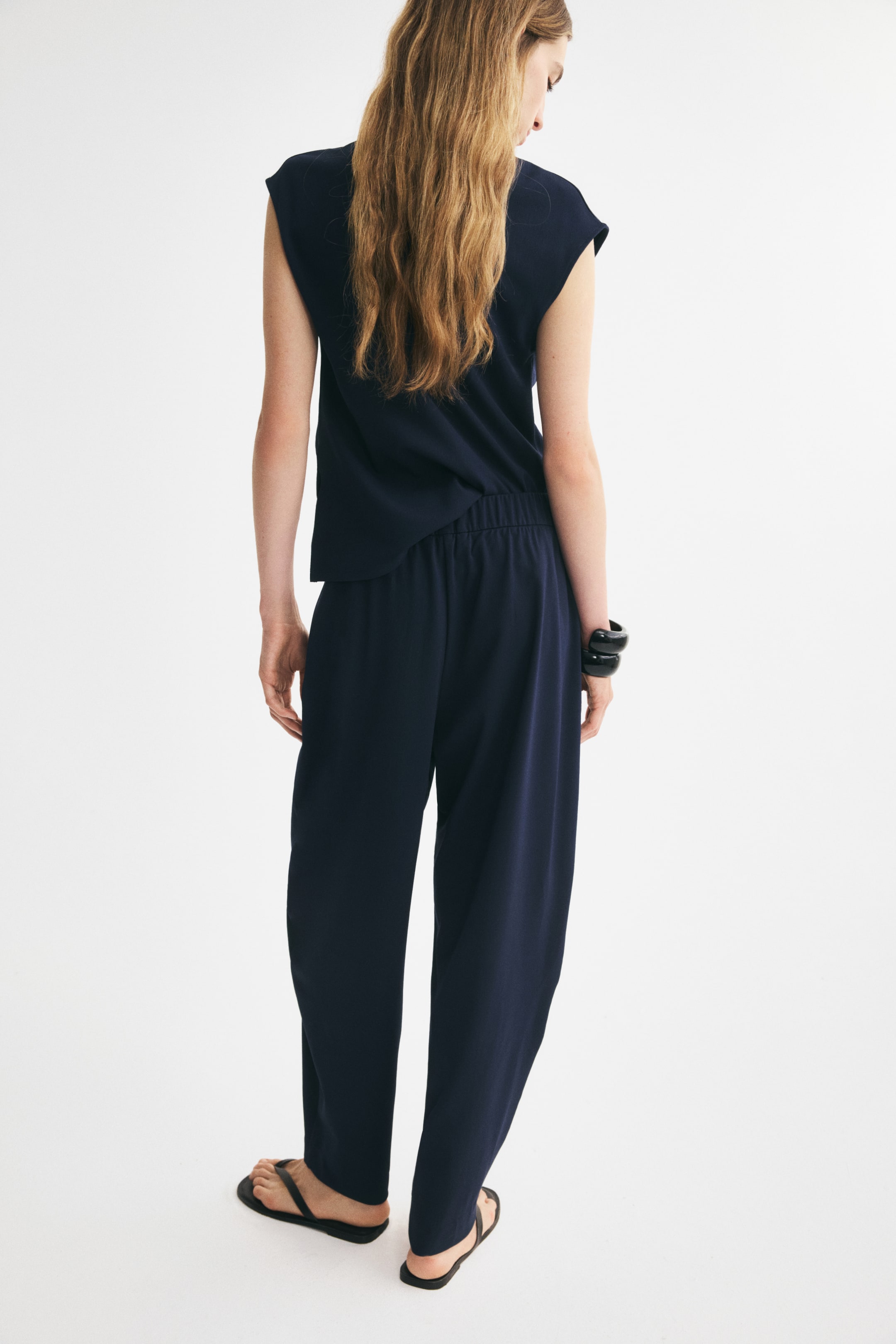 Pantalon tonneau en jersey