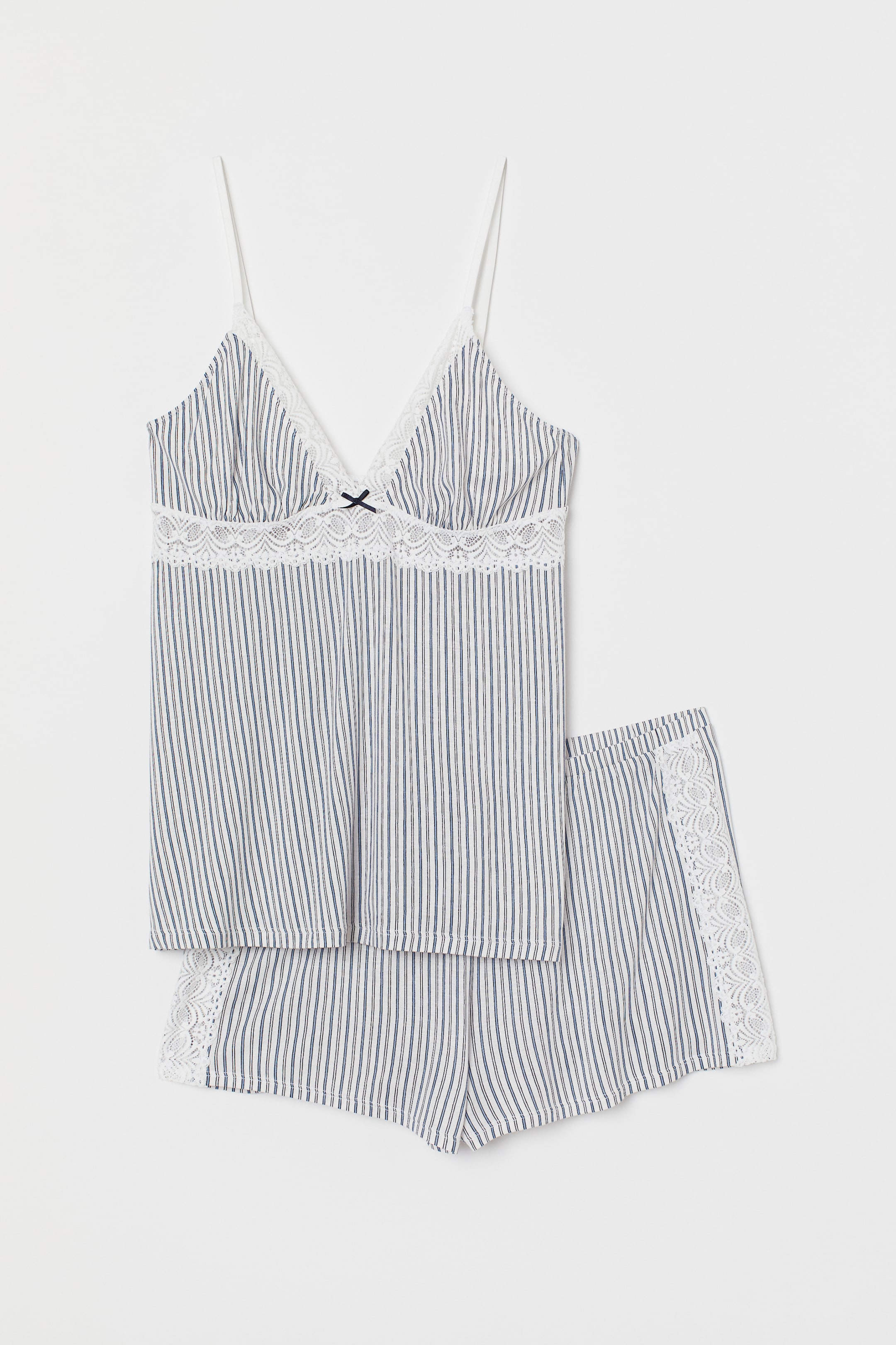 Größeres Bild ansehen: Schlaftop und Shorts - Blau/Weiß gestreift - Ladies | H&M DE 1