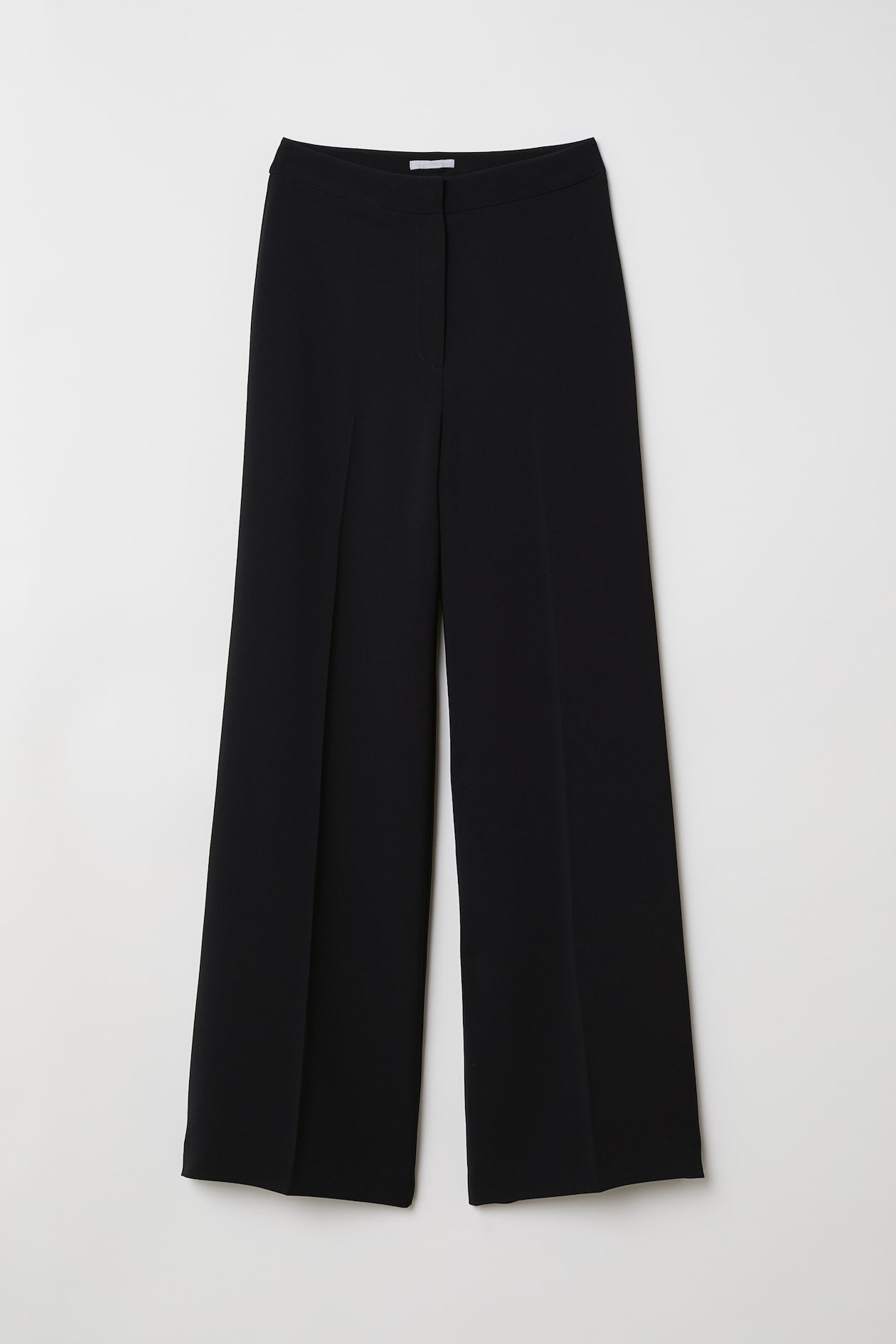 Wide-leg Pants - High waist - Long - Black - Ladies | H&M US