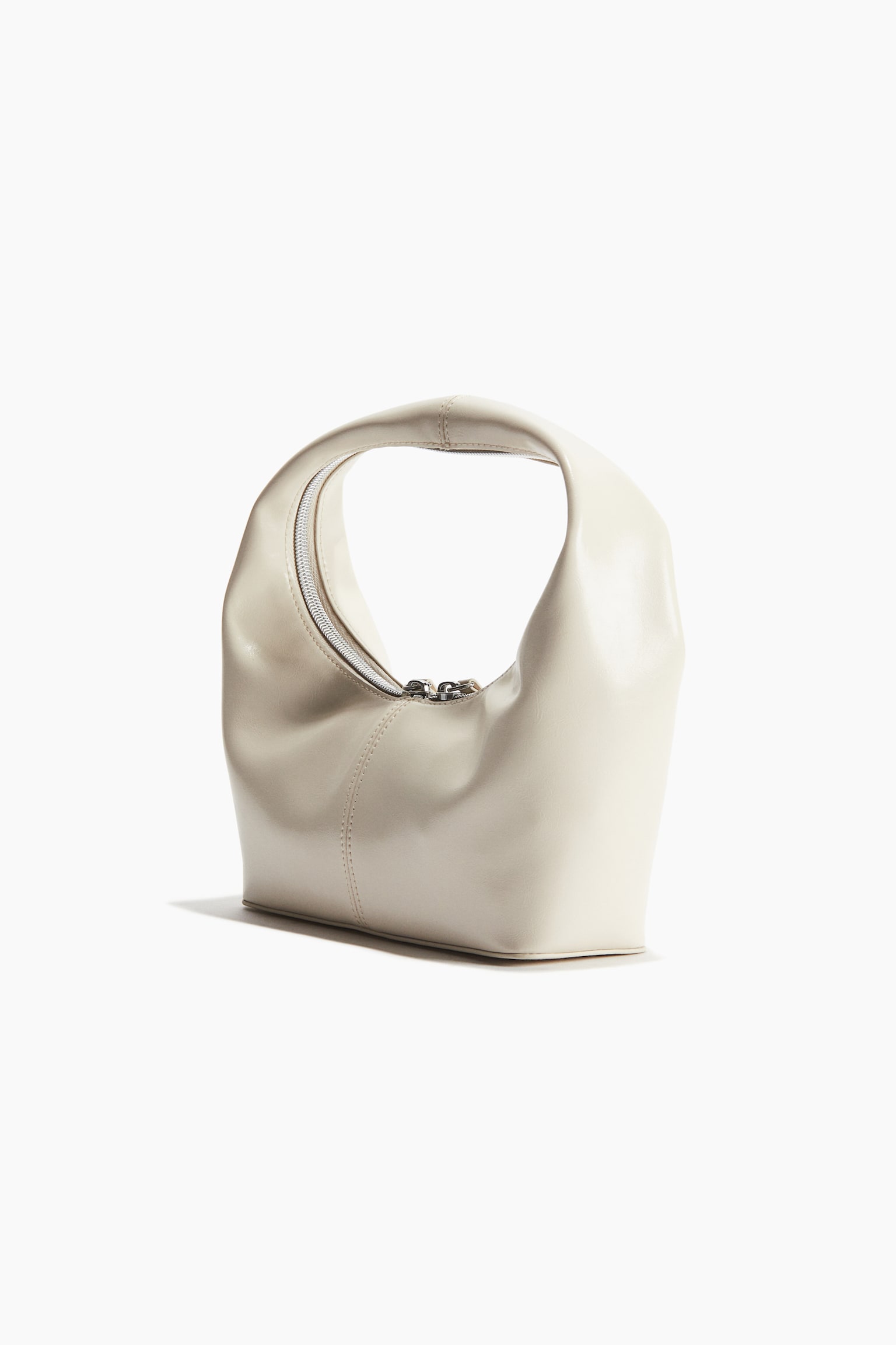 Handbag - Light beige/Black - 4