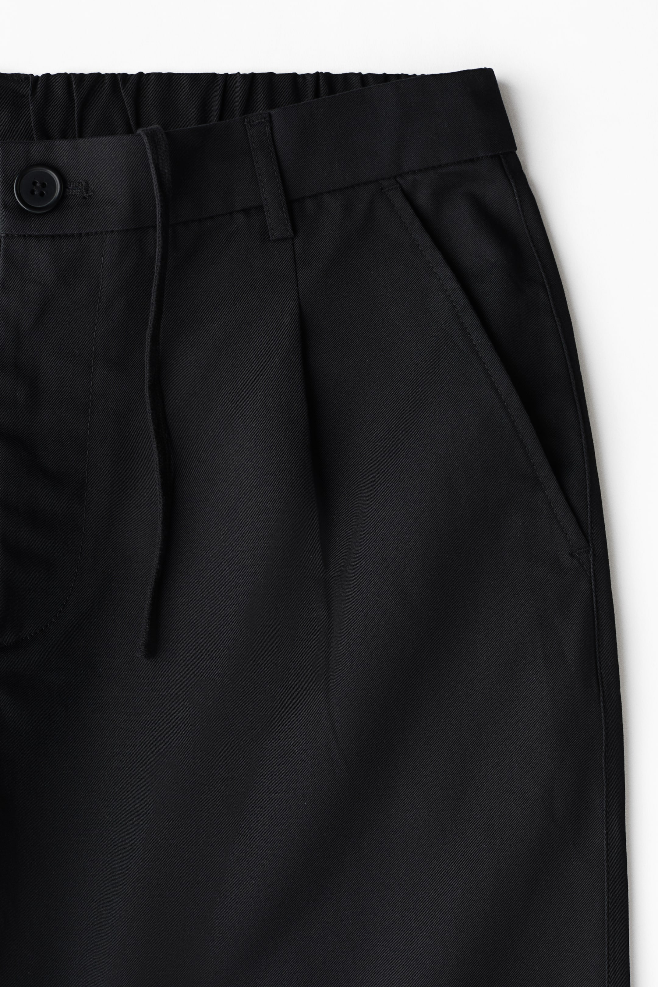 拡大画像を表示: Loose Fit Cotton trousers - ブラック - Men | H&M JP 2
