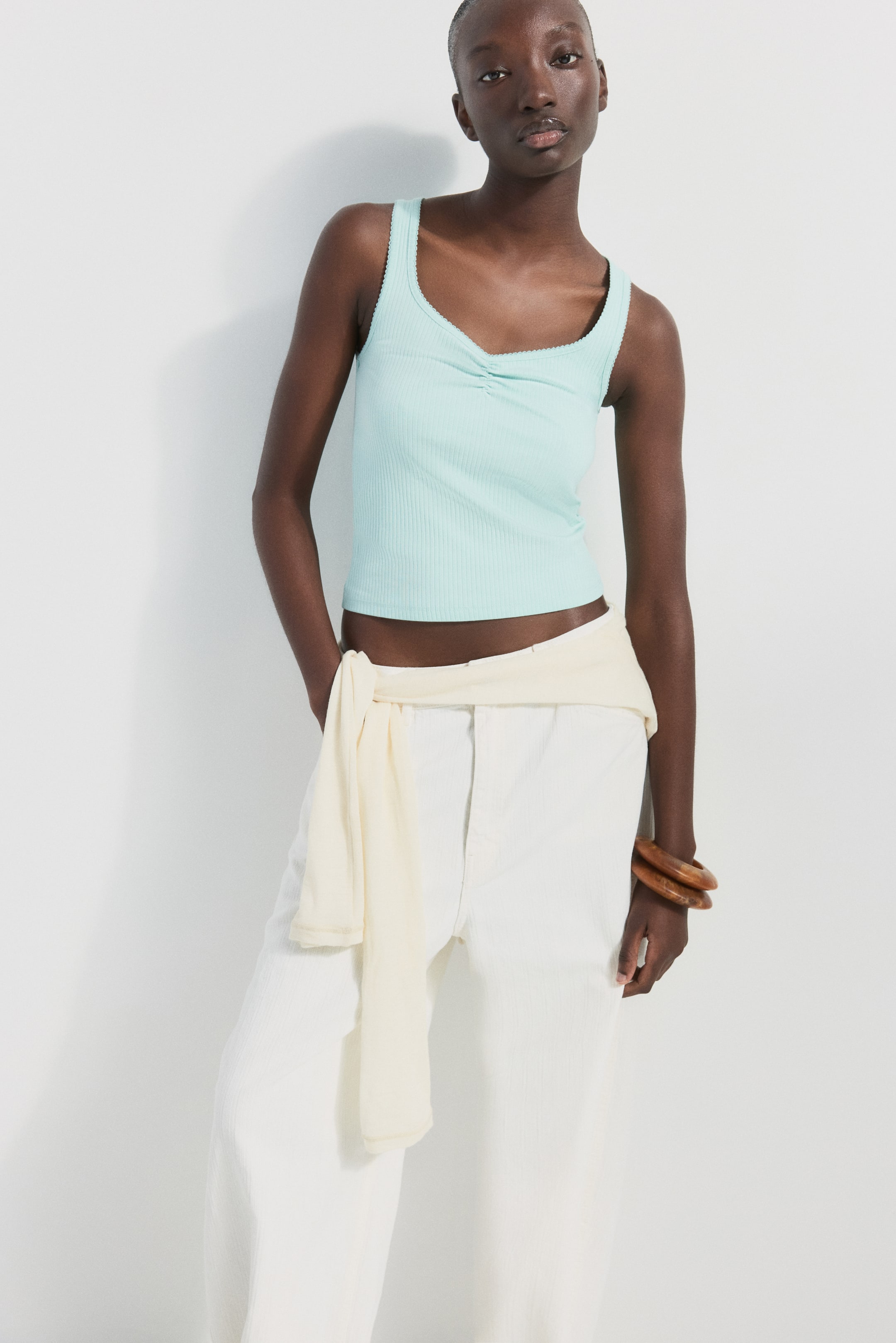 Ribbed Cotton Tank Top