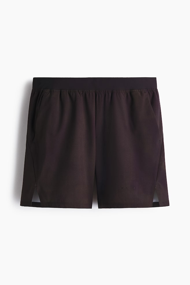 Mid-Length Sports Shorts with DryMove™ - Dark brown/Black/Burgundy/Light beige - 1