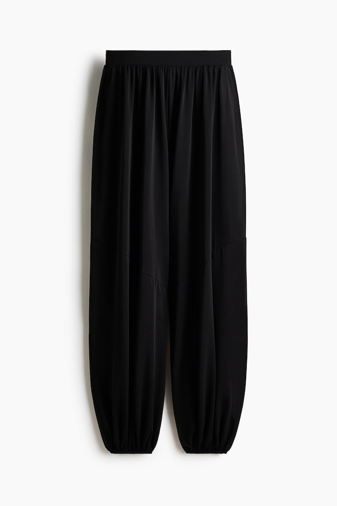 Balloon-Leg Pants - Black/Brown - 1