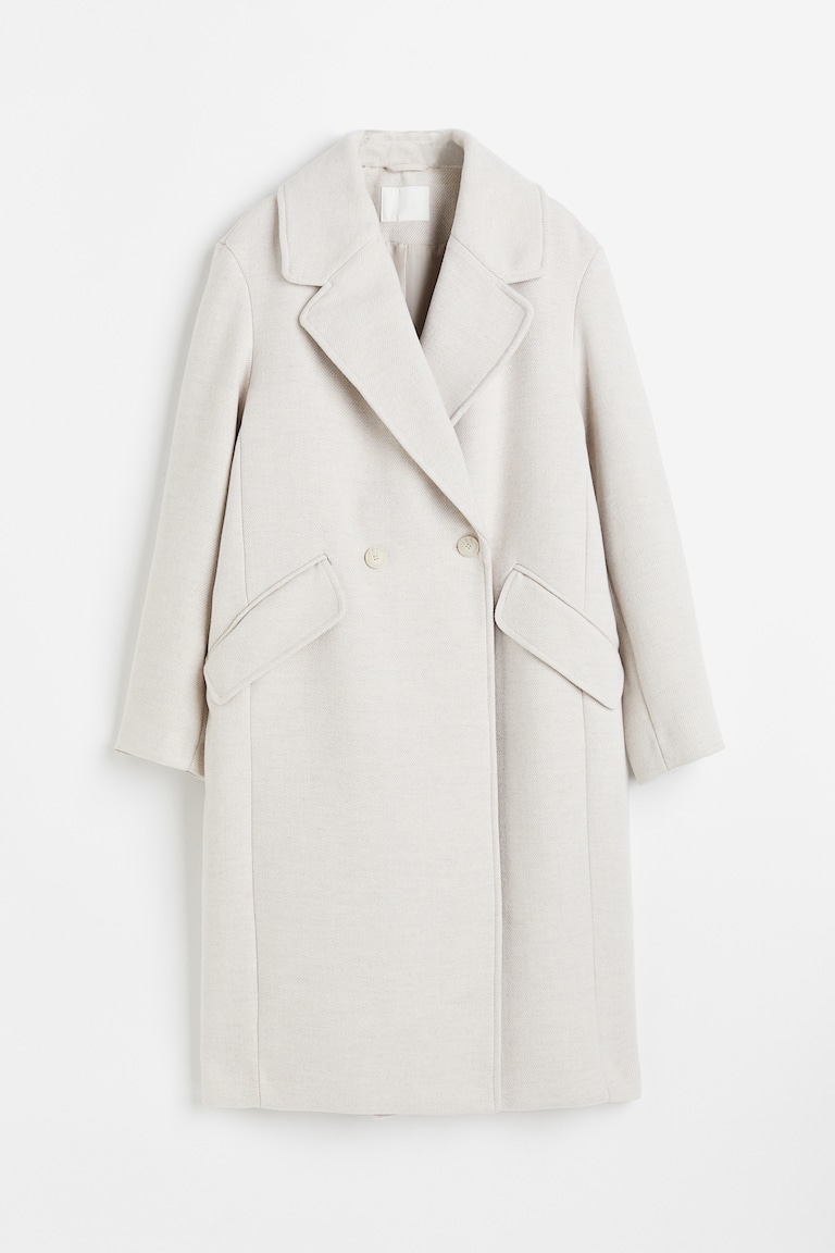 ダブルブレストコート - ライトベージュ - レディース | H&M JP