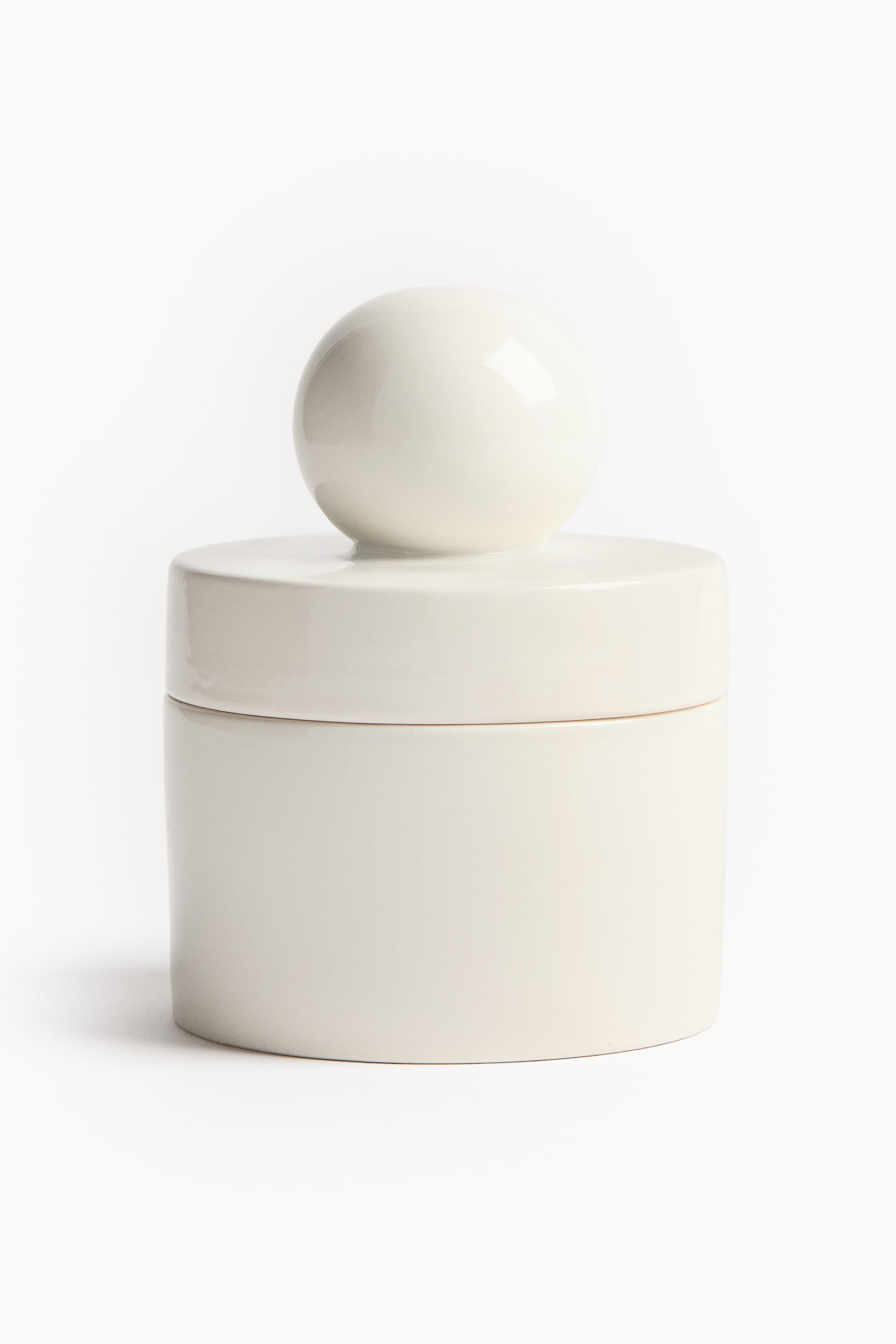 Agrandir l'image: Petite boîte ronde en grès cérame - Blanc - HOME | H&M CH 1