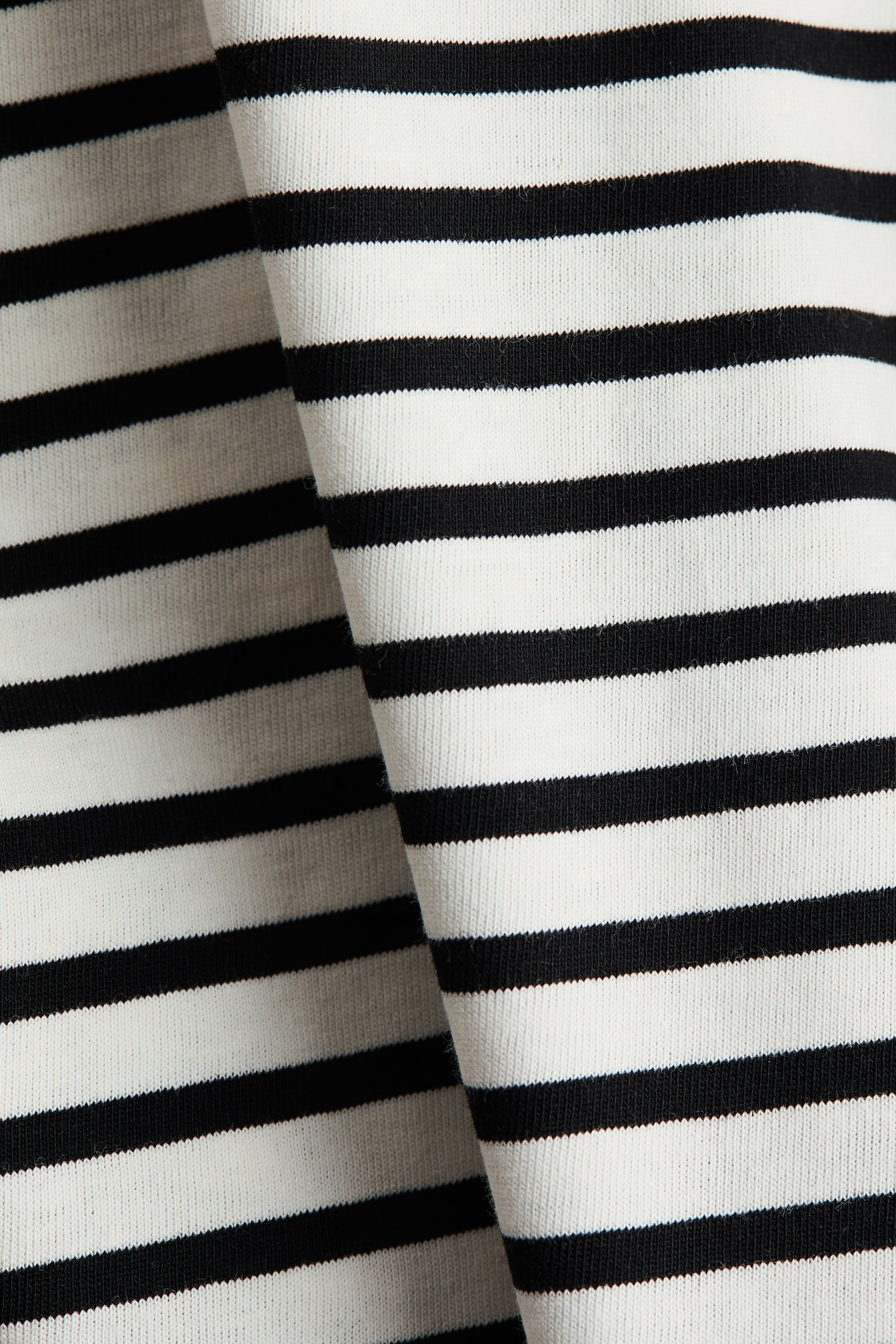 Женский топ H&M Long-Sleeved Cotton Top, цвет: Чёрный / Белый полосатый — фото 6