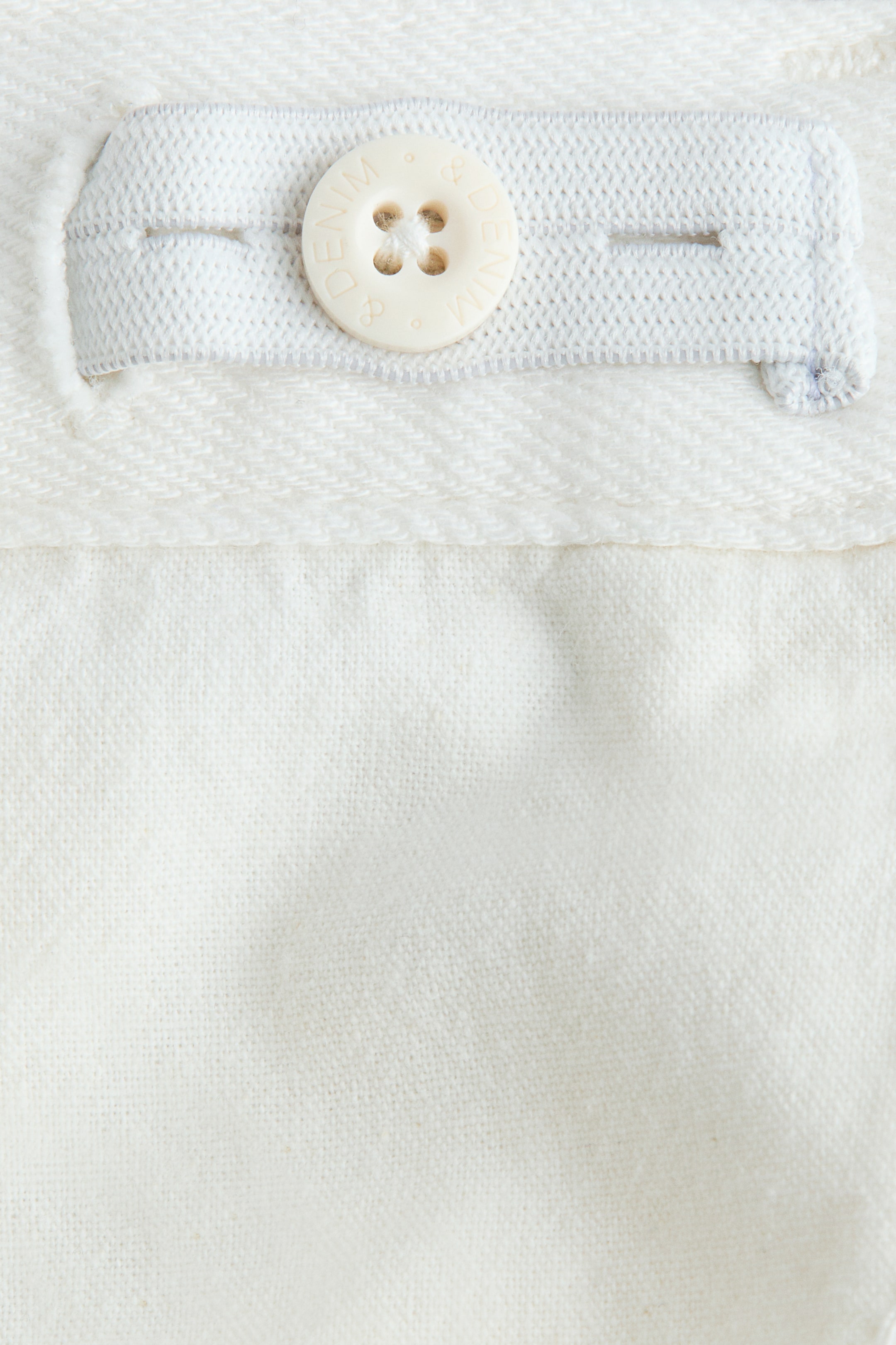 Broderie-anglaise denim shorts