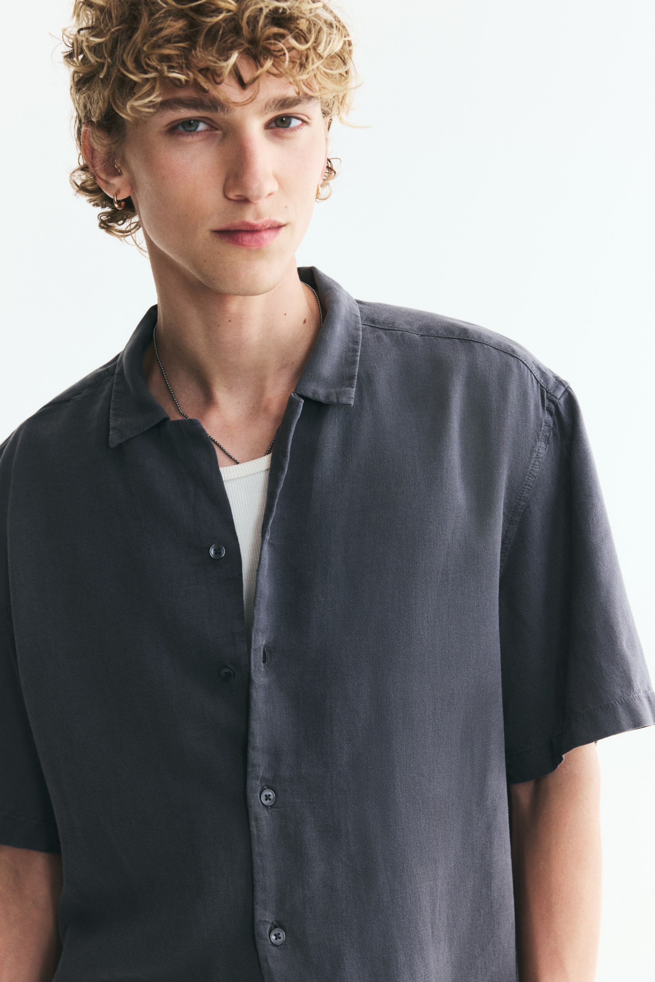 Relaxed-Fit Linen-Blend Resort Shirt