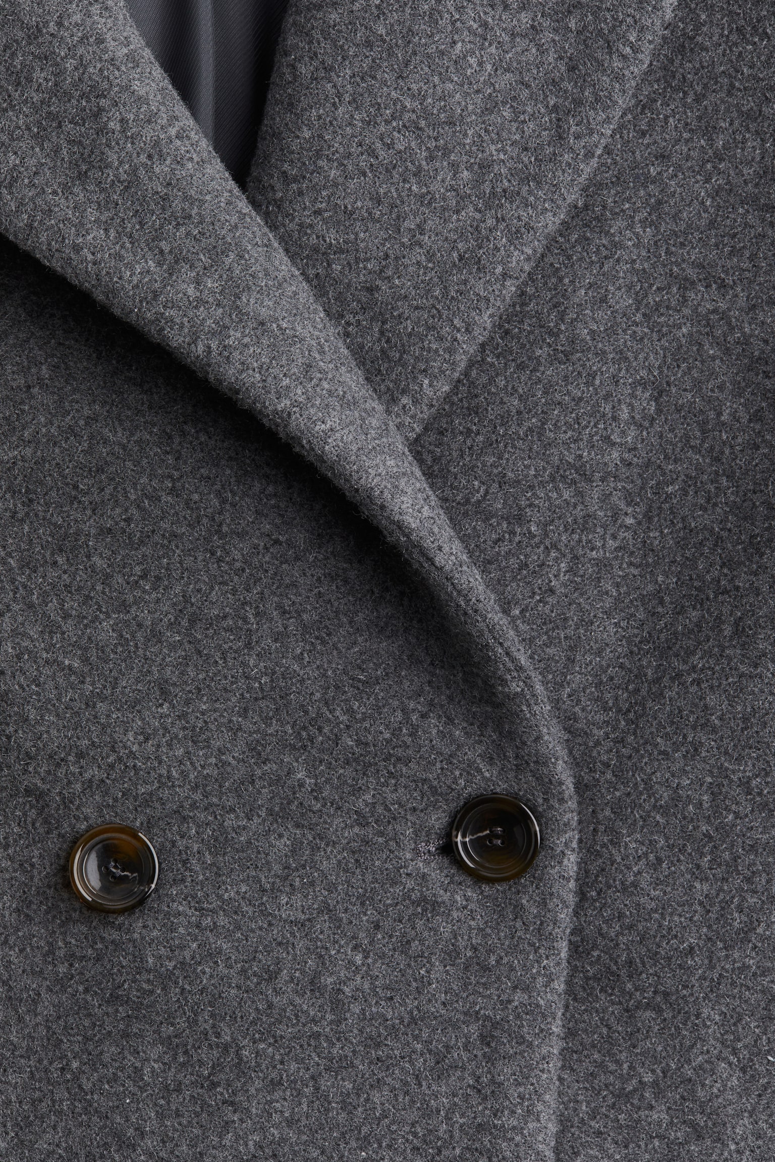 Wool-blend coat - Dark grey/Black/Beige marl - 4